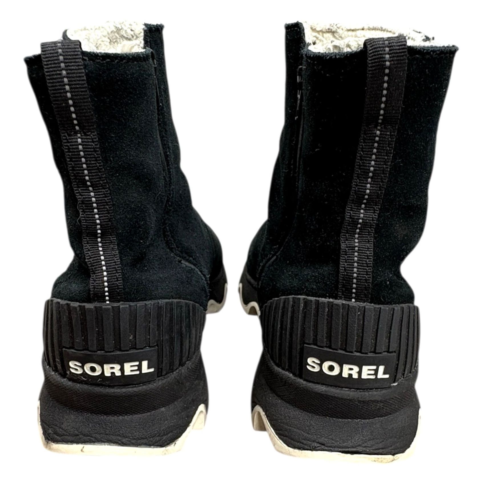 SOREL Sorel Kinetic Waterproof Winter Boots Black Women's Size 9 Bootie Suede Rubber Lining Wool Casual Outdoor ⟶ Mens? Size 28" / US 6 / IT 42 - 4 Thumbnail