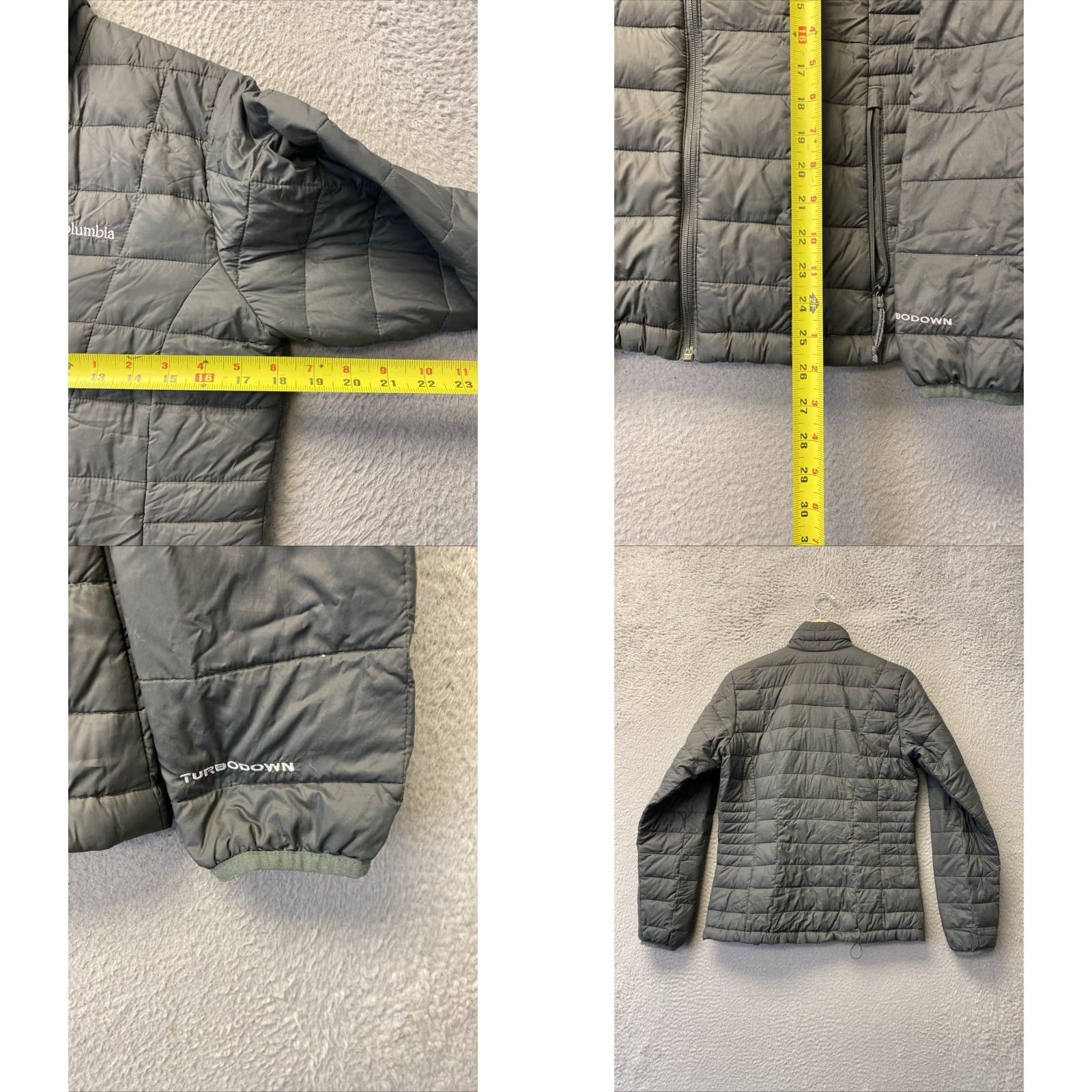 Olive COLUMBIA Down Puffy Puffer Jacket Coat Womens M Faded Olive Green Full Zip Size M / US 6-8 / IT 42-44 - 8 Thumbnail