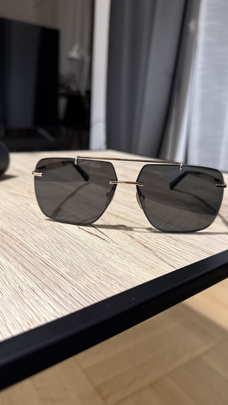 Chopard Chopard Gold Rimless Polarized Sunglasses – SCHD55 Size ONE SIZE - 1 Thumbnail