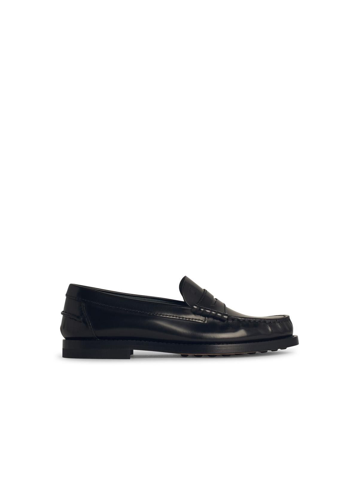 TOD'S Black Leather Loafers