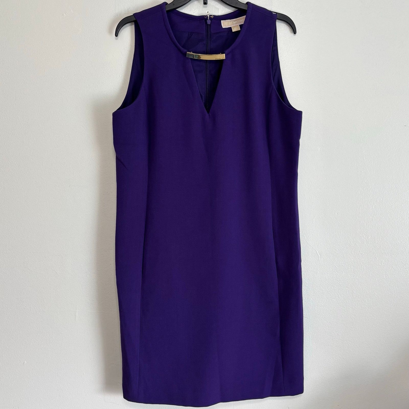 Michael Kors MICHAEL Michael Kors Purple Sleeveless Shift Dress Size 14 Size XL / US 12-14 / IT 48-50 - 1 Thumbnail