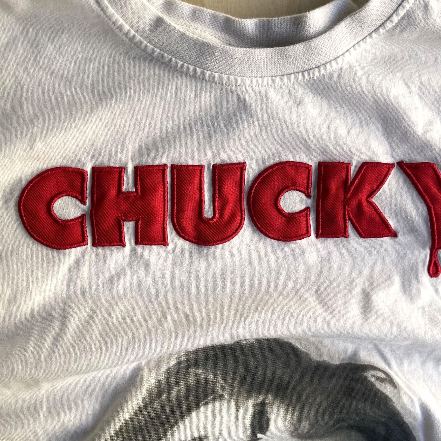 Vintage Chucky Shirt Mens XL White Horror Halloween Graphic Tee T-Shirt Size US XL / EU 56 / 4 - 3 Thumbnail