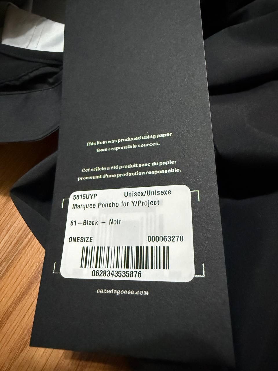 Canada Goose × Y/Project Y/Project Black Canada Goose Edition Field Poncho Coat Size US M / EU 48-50 / 2 - 9 Thumbnail