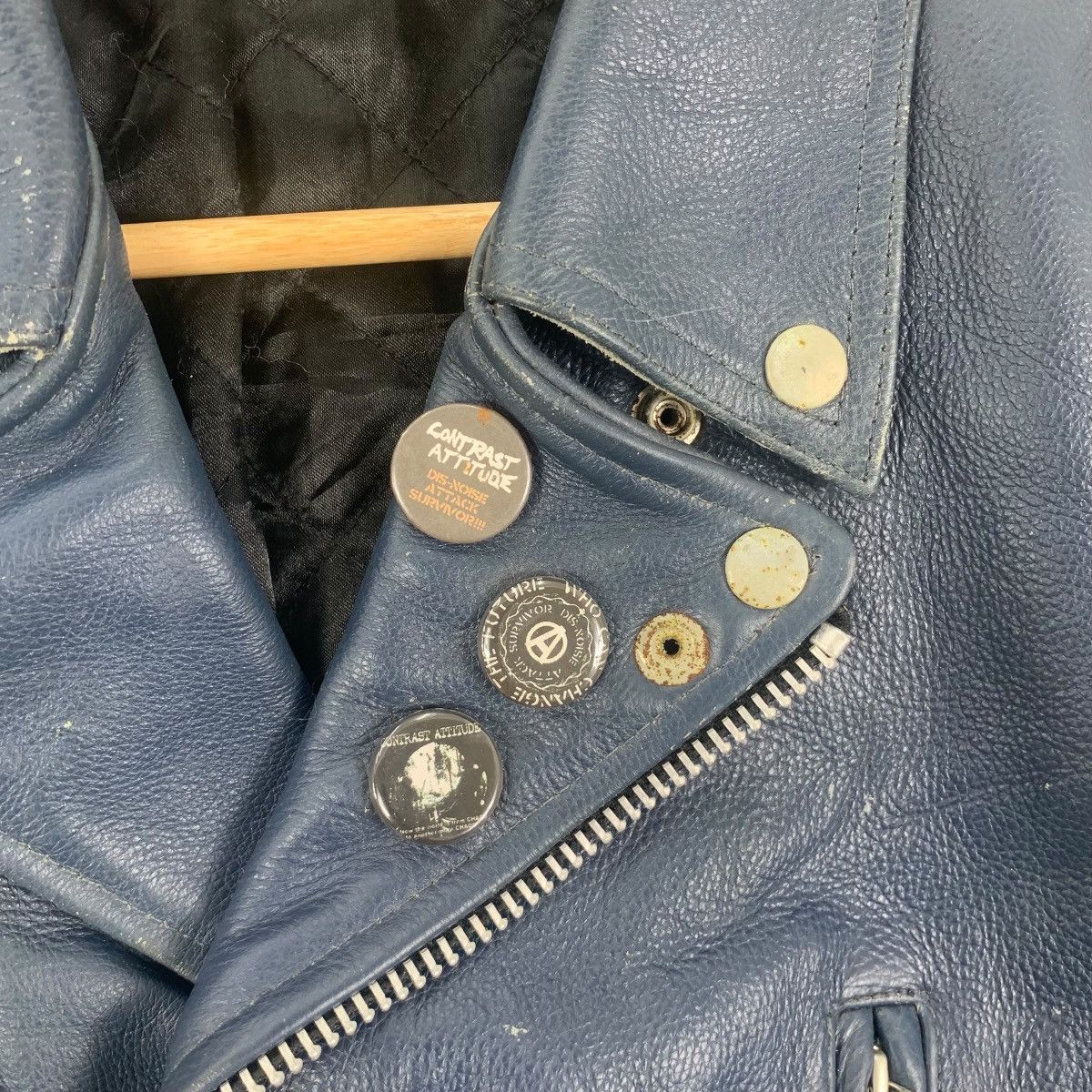 Vintage Vintage CHAOS PUNK CLOTHING Contrast Attitude Jacket Leather Size US S / EU 44-46 / 1 - 6 Thumbnail