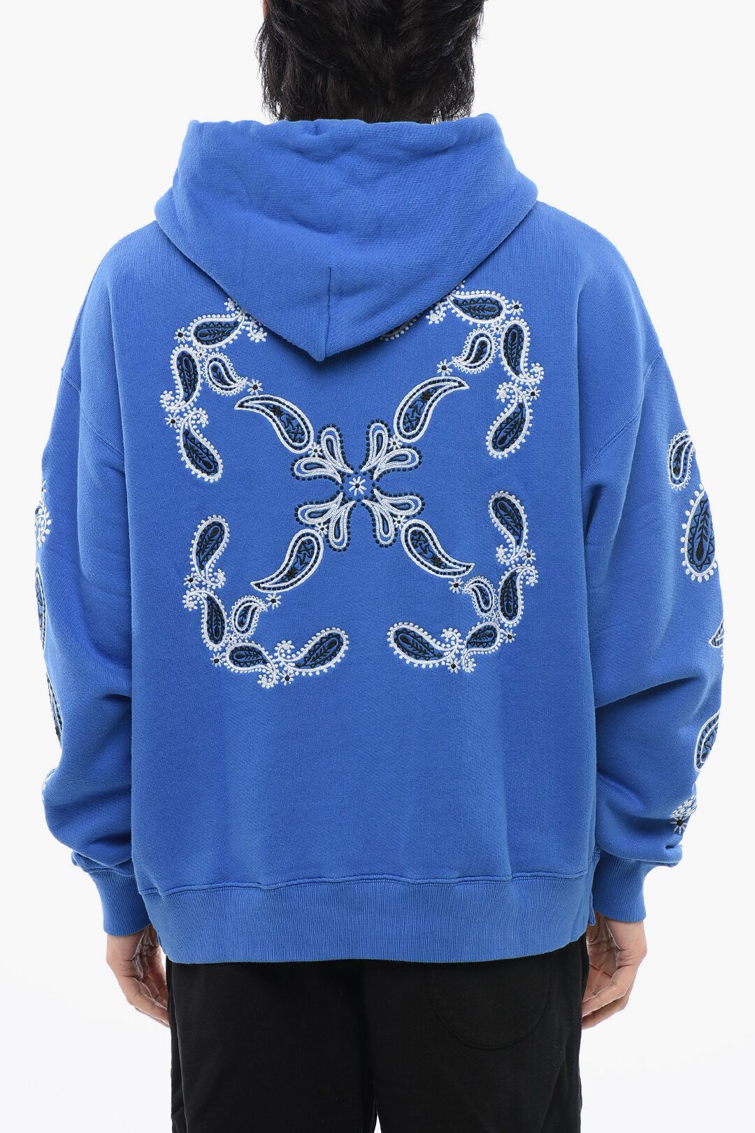 Off-White og1mm1025 Cotton Bandana Arrow Hoodie in Blue Size US XL / EU 56 / 4 - 1 Thumbnail
