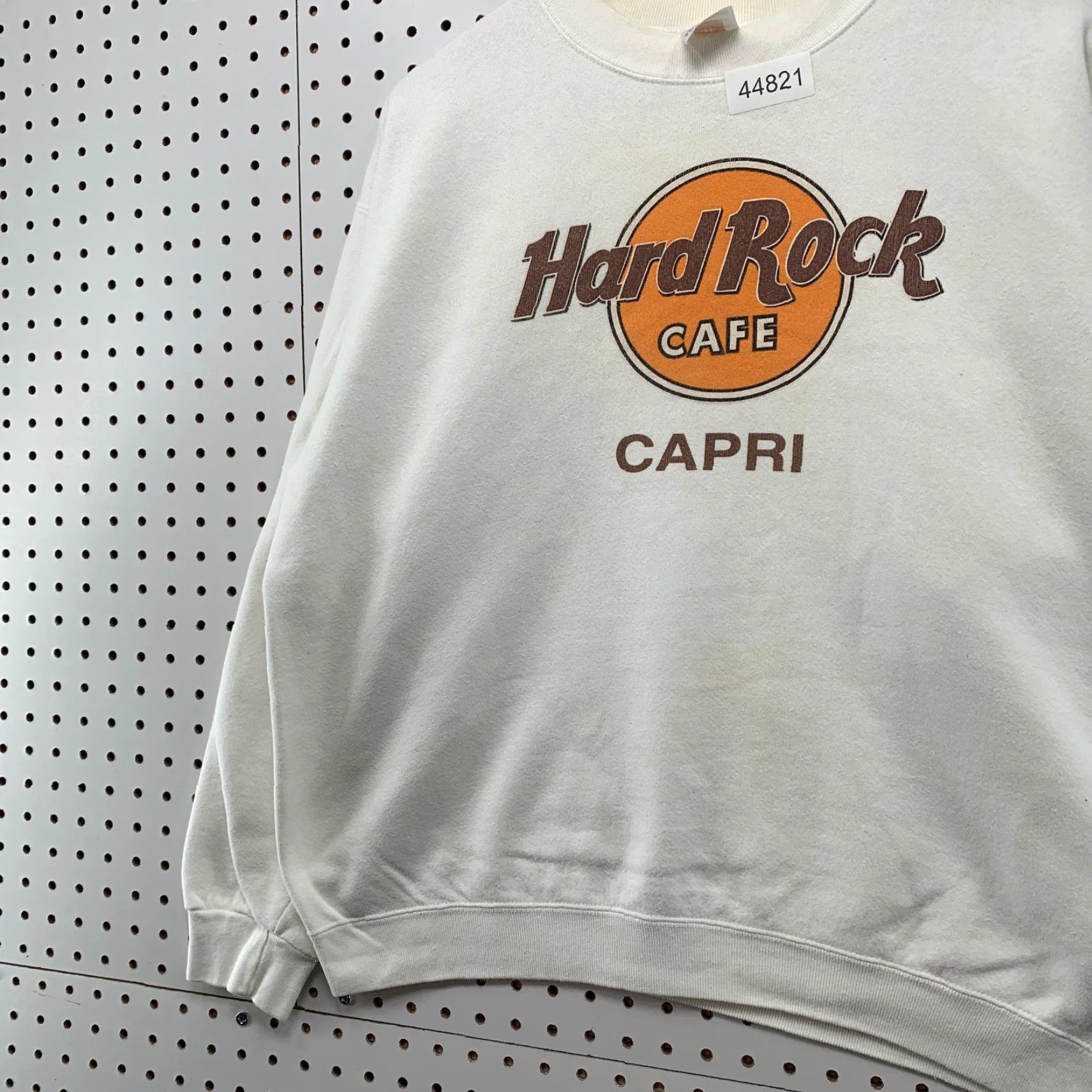 Hard Rock Cafe VINTAGE Hard Rock Cafe Capri Sweatshirt Mens XL White Fleece Crewneck Size US XL / EU 56 / 4 - 3 Thumbnail