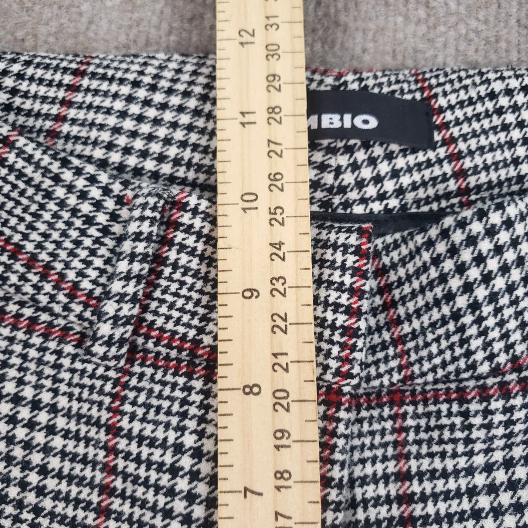 Vintage Cambio Womens Straight Leg Houndstooth Pants Black and White Size 30x33 Low Rise Size 30" / US 8 / IT 44 - 7 Thumbnail