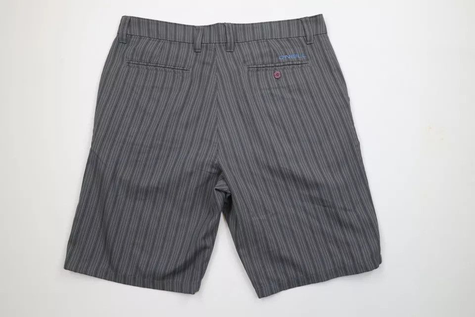 O'Neill × Vintage Vintage O'Neill Surfing Faded Striped Baggy Fit Shorts Gray Size US 36 / EU 52 - 9 Thumbnail