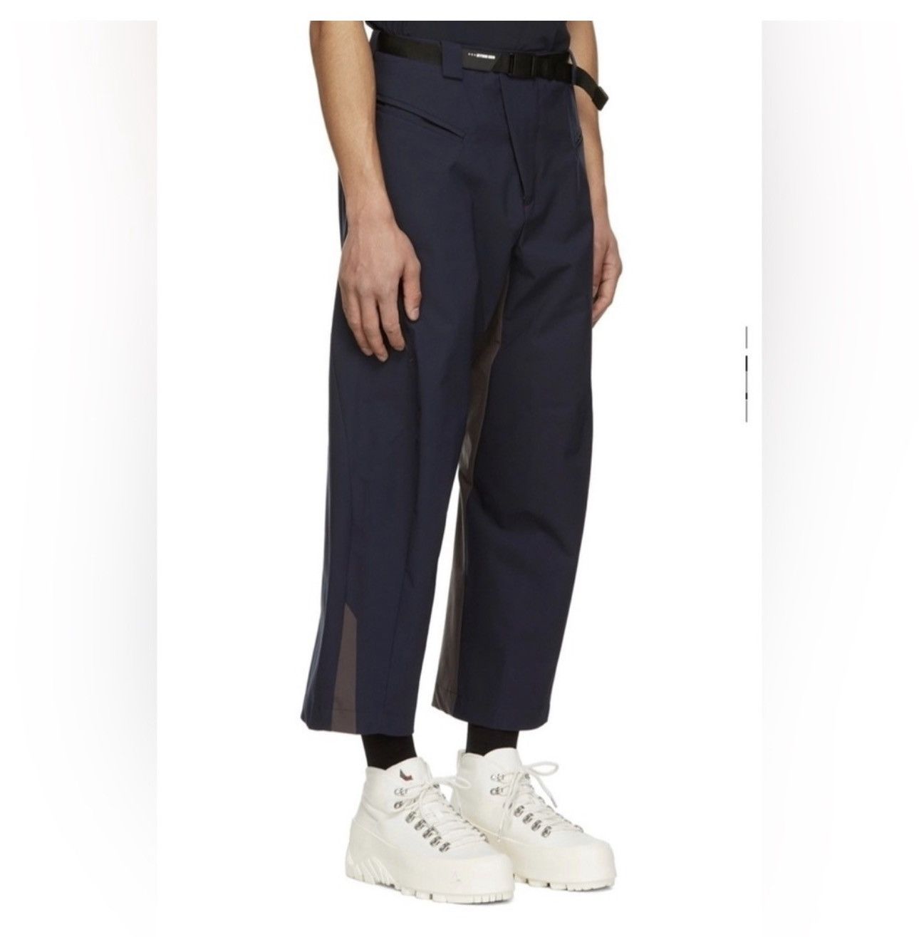 Hyein Seo Hyein Seo Navy Cropped Polyester Trousers size S NWT UNI​​ Size US 30 / EU 46 - 9 Thumbnail