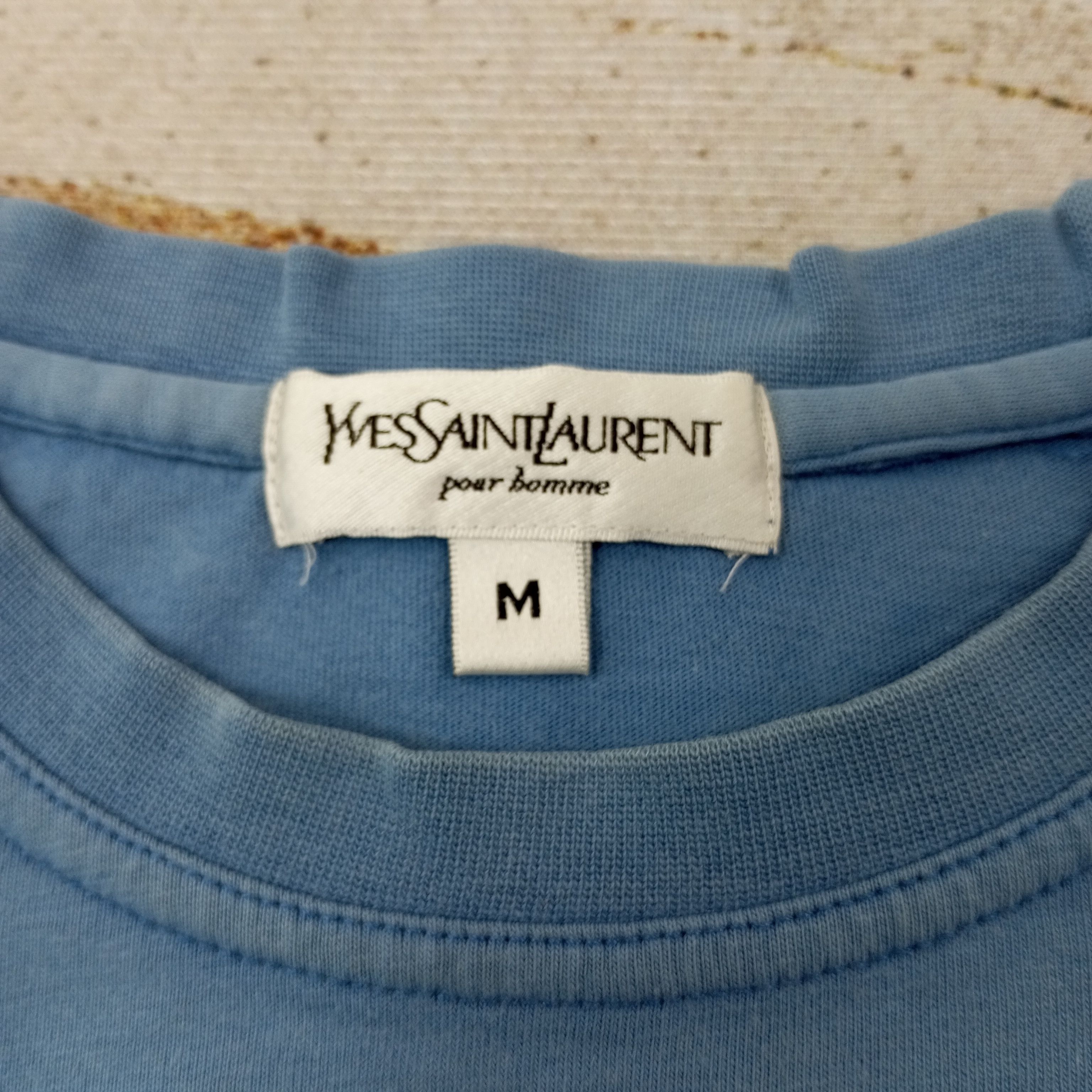 Yves Saint Laurent Yves Saint Laurent YSL Logo Design Tshirt c239n36 Size US L / EU 52-54 / 3 - 9 Thumbnail