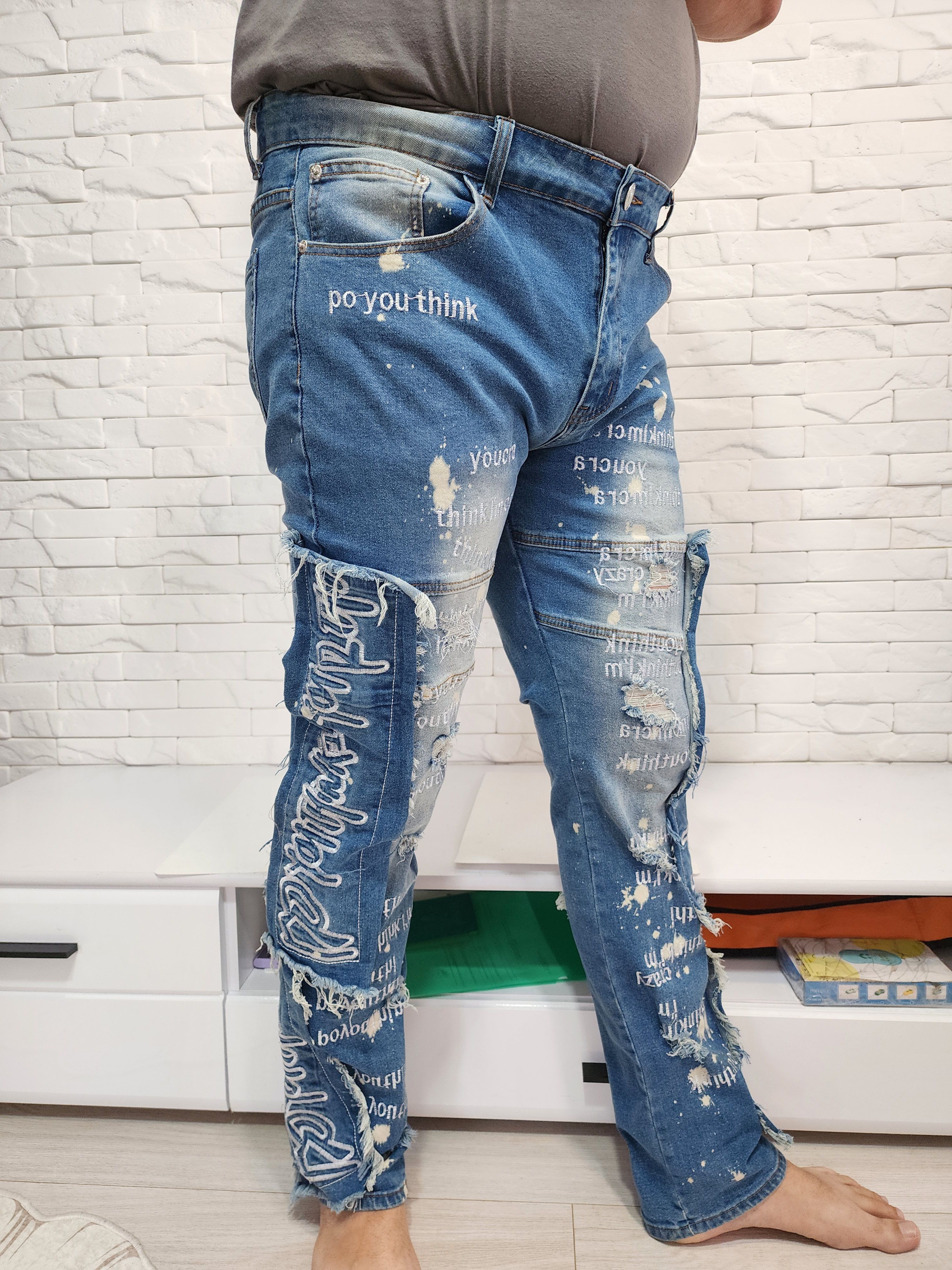 Denim & Co. Blue Denim Jeans Mens: Stretch Fabric, Size US 36 / EU 52 - 3 Thumbnail