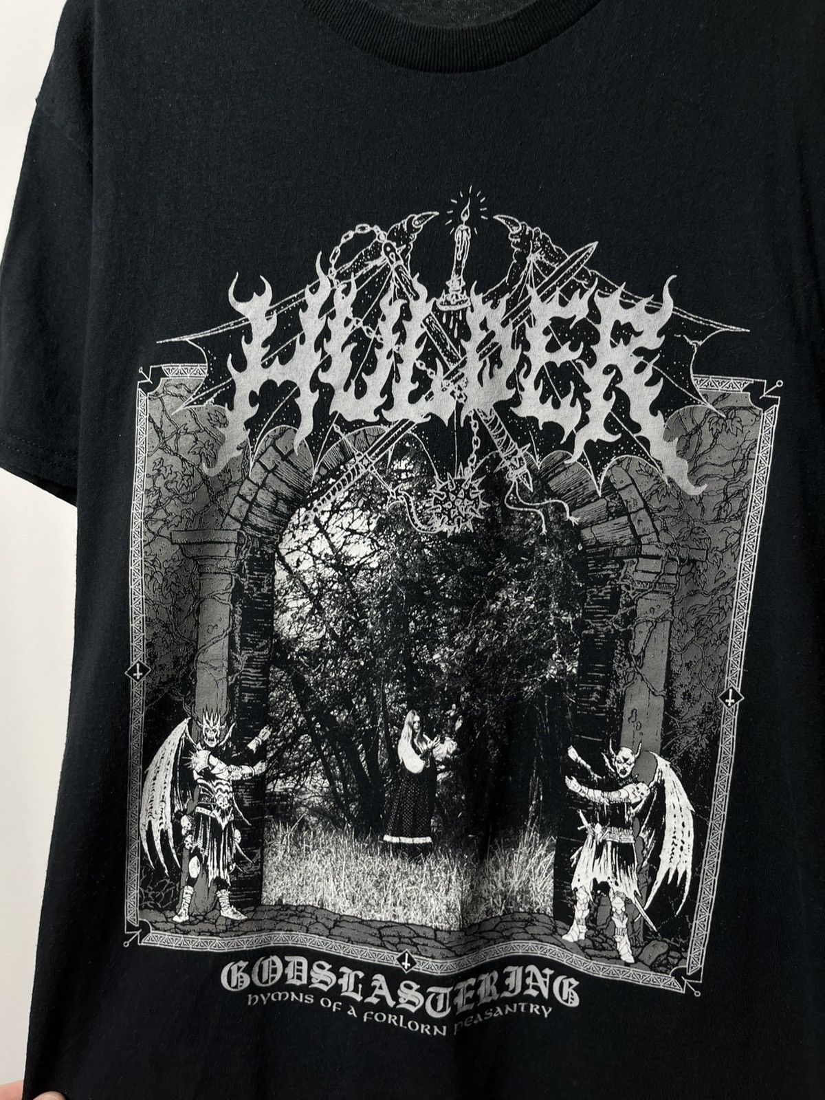 Band Tees Hulder Godslastering Black Metal T-Shirt Size L Size US L / EU 52-54 / 3 - 3 Thumbnail