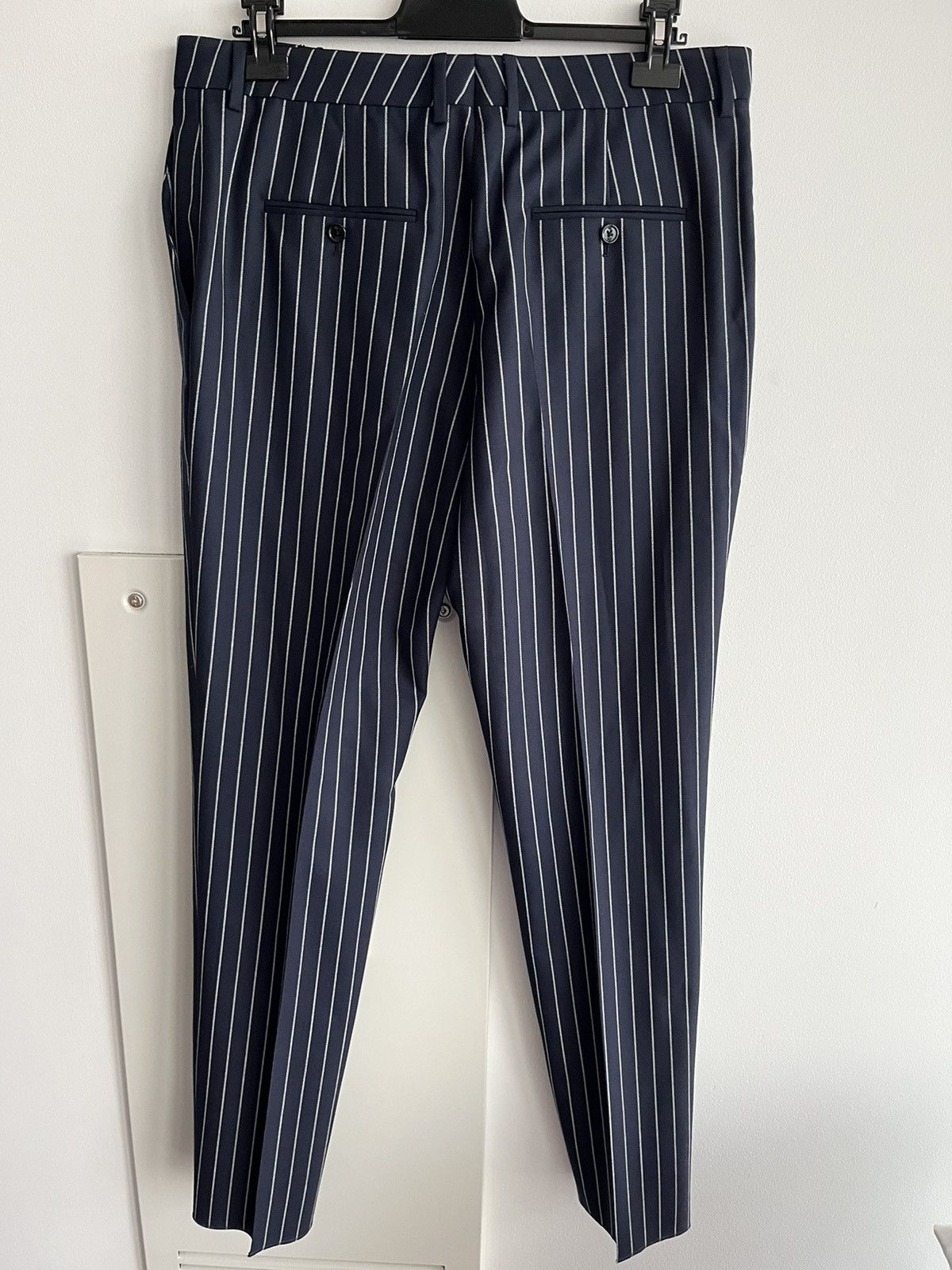 Celine × Hedi Slimane Rare Super Runway Brand New Celine by Hedi Wool Striped Pant Size US 34 / EU 50 - 2 Thumbnail