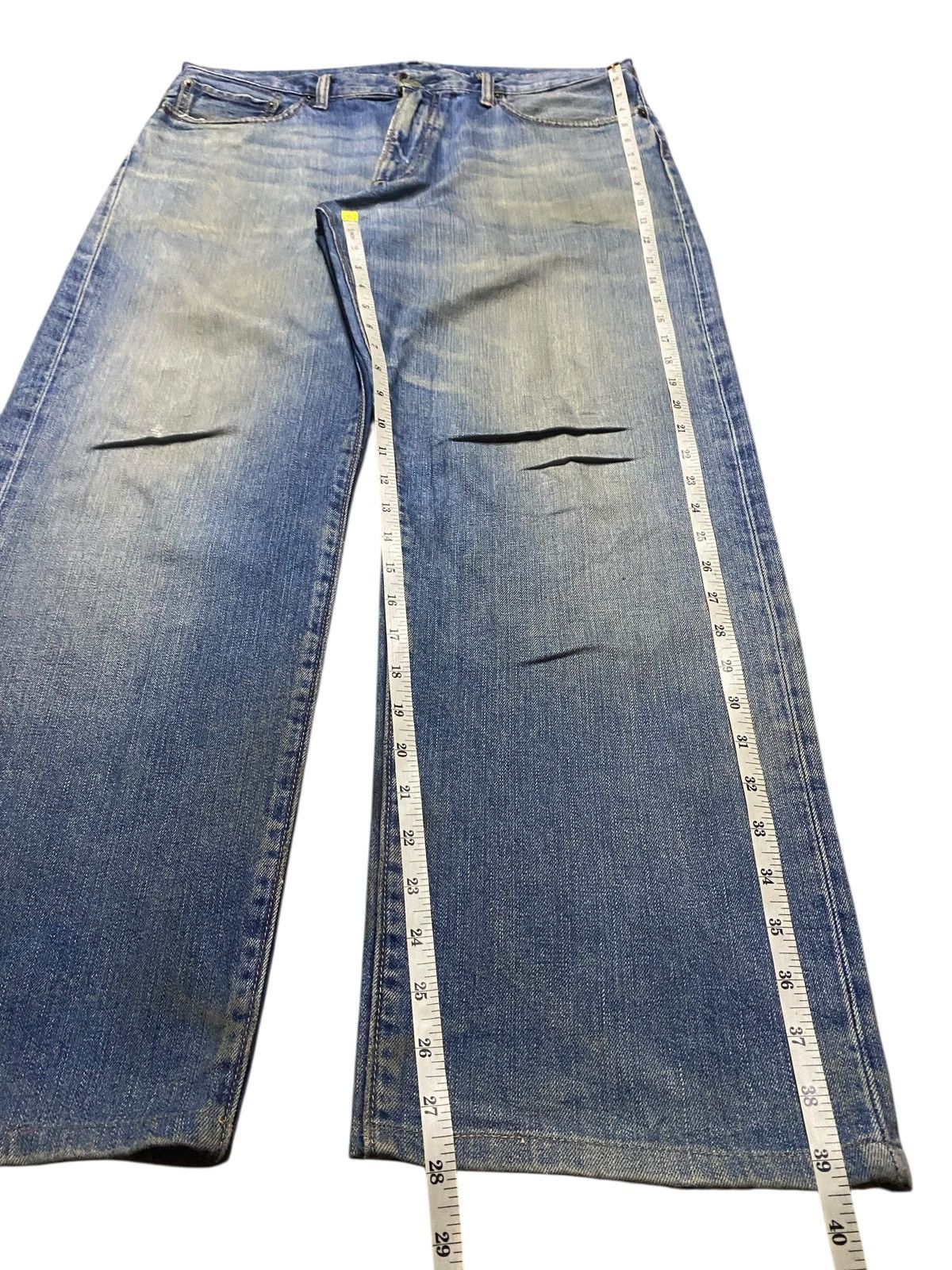 Vintage Vintage Gu Jeans Mud Wash Distressed Loose Jeans Size US 36 / EU 52 - 15 Thumbnail