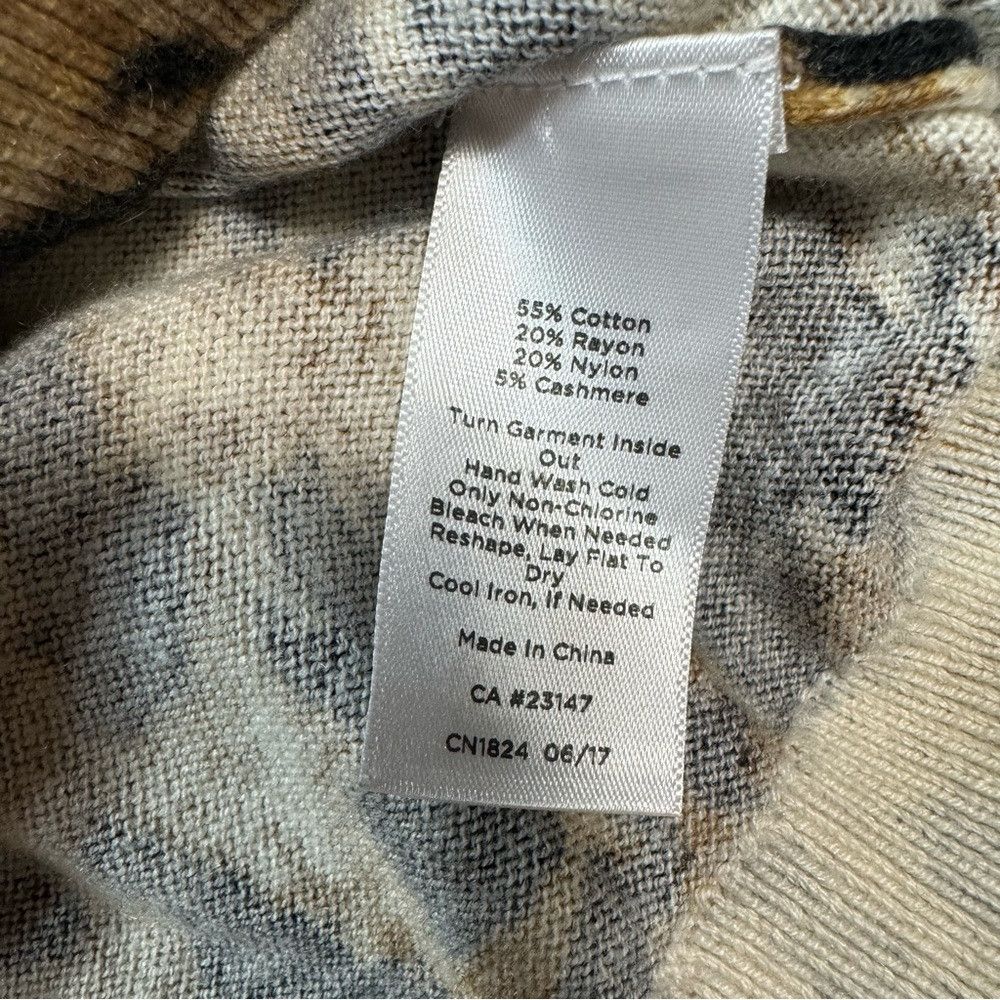 Talbots Talbots Cotton Cashmere Blend Animal Print Cardigan Size 2X Size XXL / US 16-18 / IT 52-54 - 8 Thumbnail