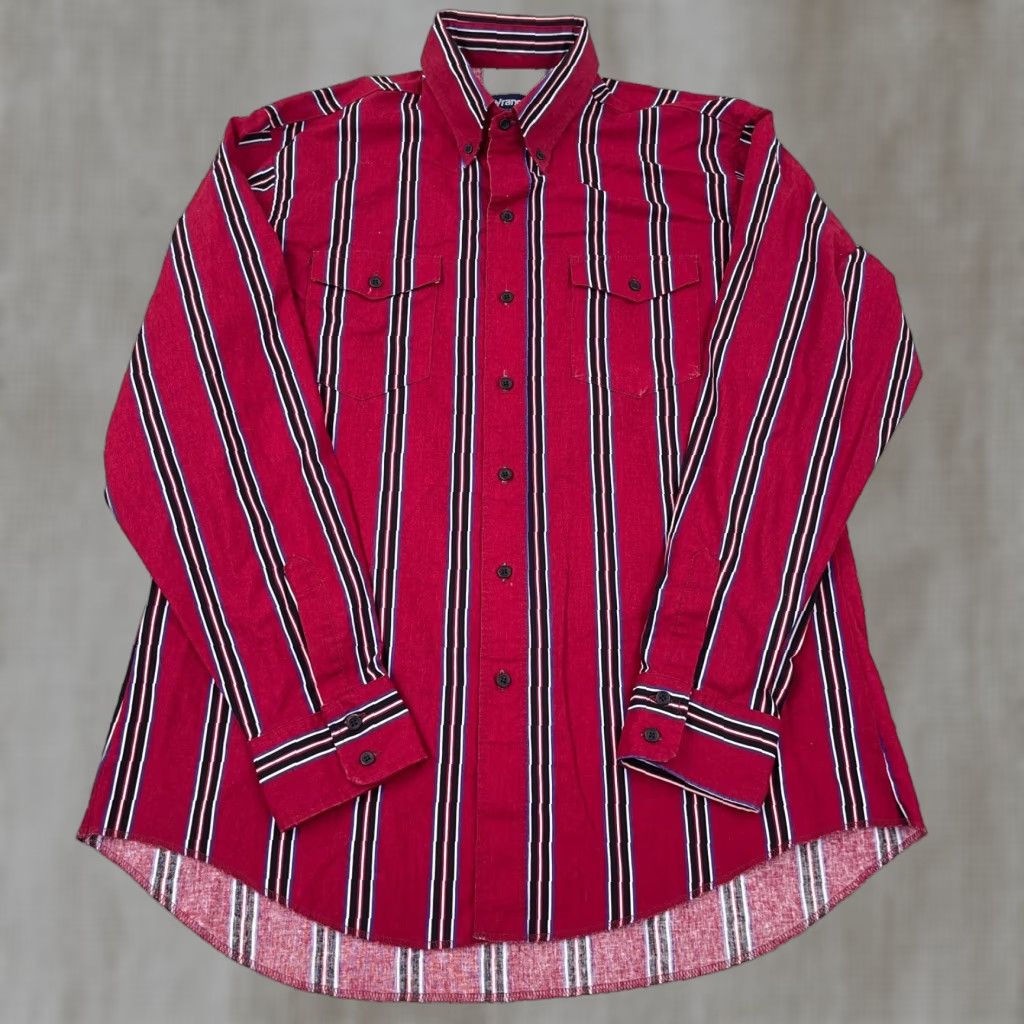 Wrangler VINTAGE Wrangler Western Shirt Men 16.5 Long Sleeve Button Cowboy 90s USA Red Size US L / EU 52-54 / 3 - 1 Thumbnail