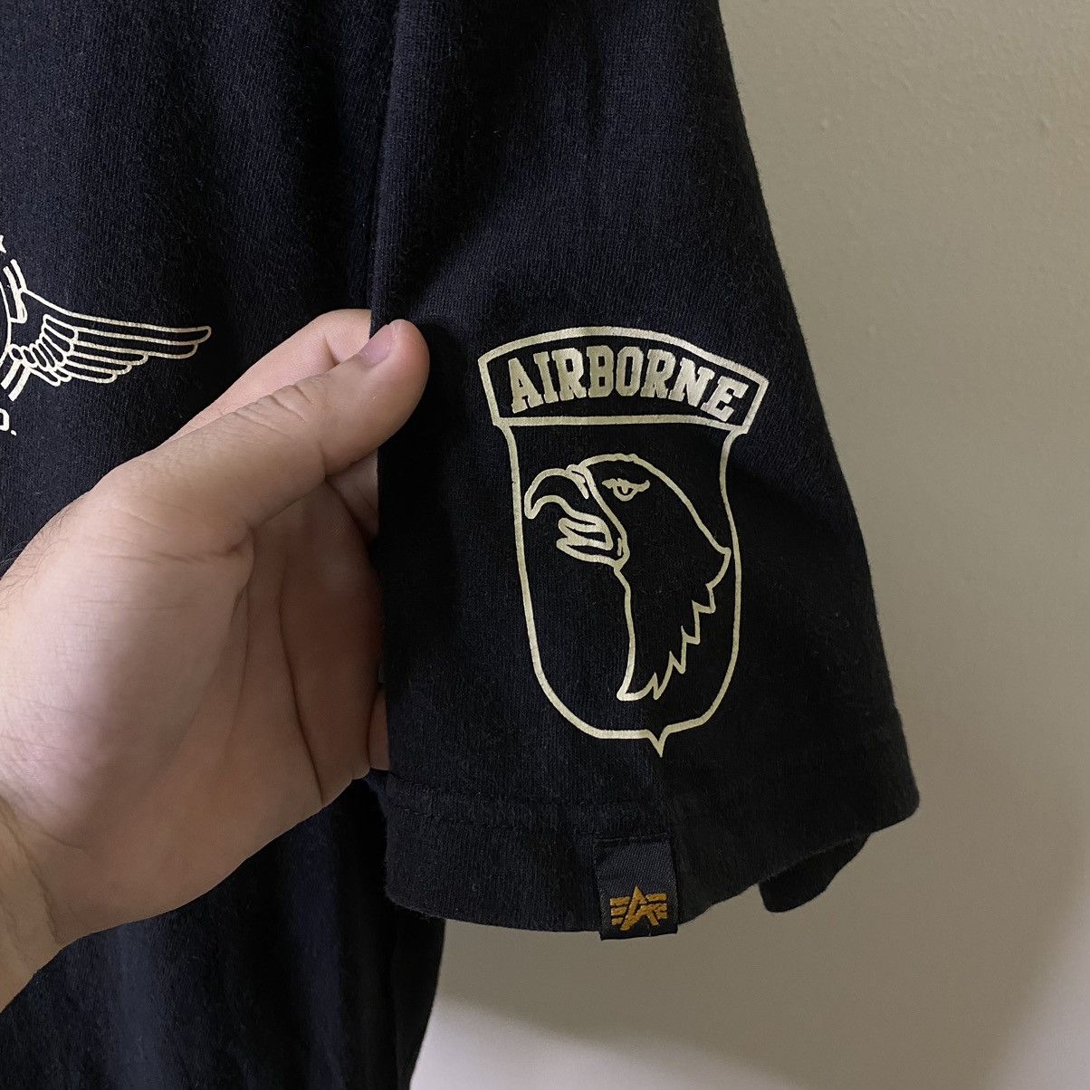 Alpha Industries Y2K Alpha Industries x USAF Airborne Army Military Tee Size US L / EU 52-54 / 3 - 7 Thumbnail