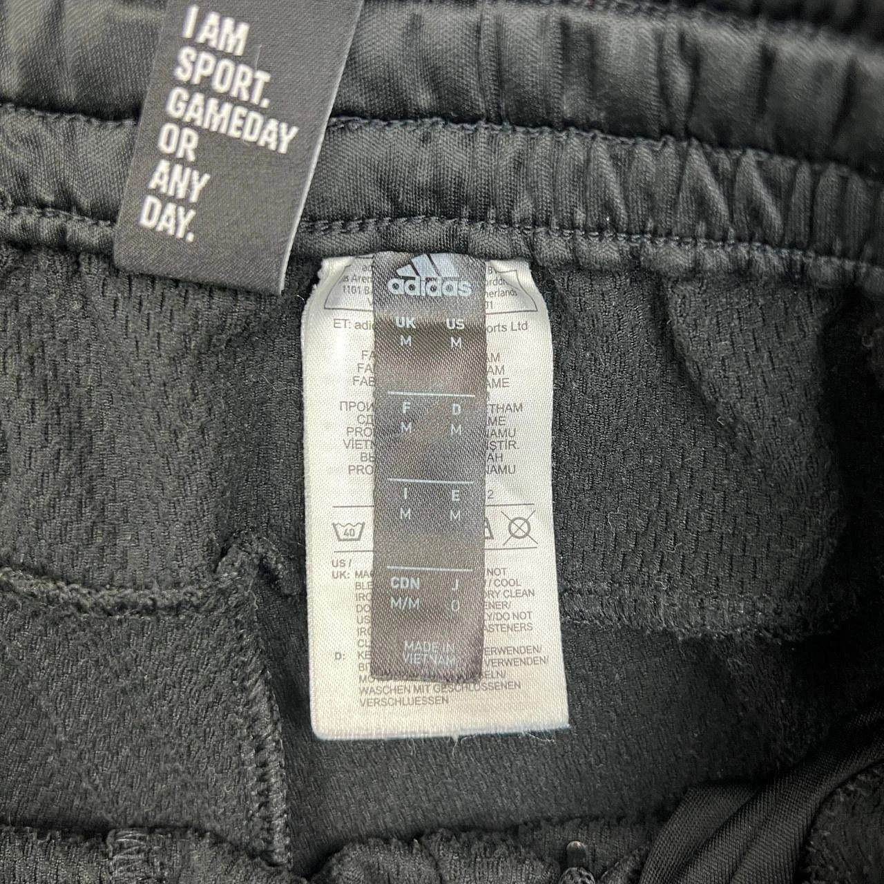Adidas Adidas Sweatpants Men M Black Plain Drawstring Adult 28x30 Size US 28 / EU 44 - 3 Thumbnail