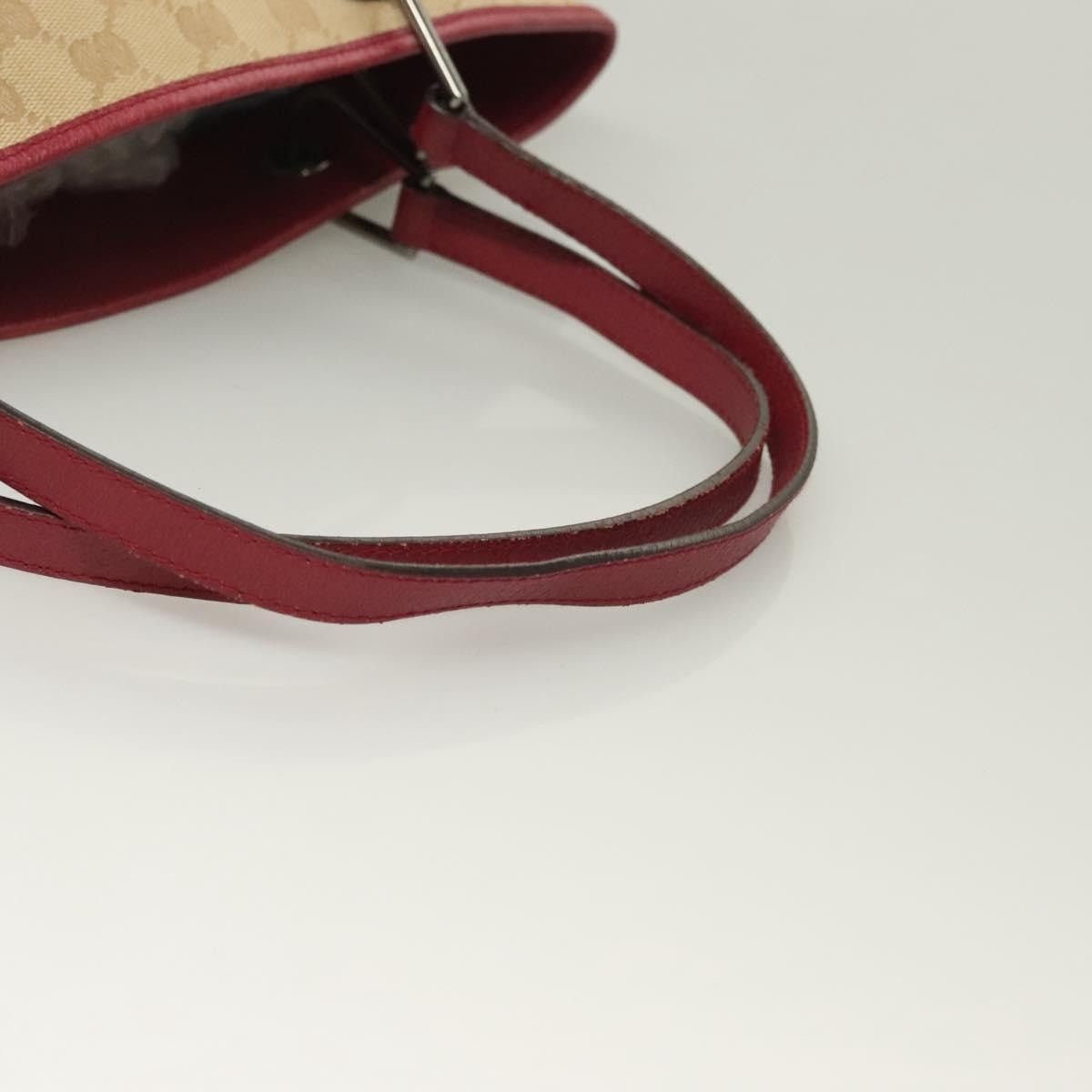 Gucci GUCCI GG Canvas Tote Bag Beige Silver Size ONE SIZE - 7 Thumbnail