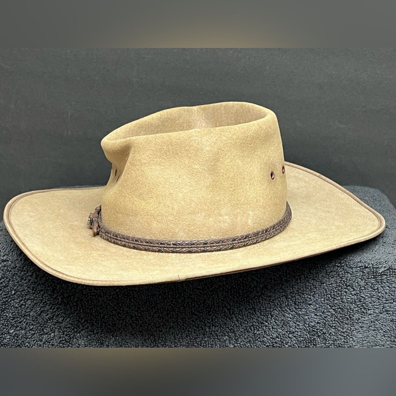 Other Akubra Hat 59-61 Stockman Imperial Fur Felt Cowboy Australia Size ONE SIZE - 3 Thumbnail