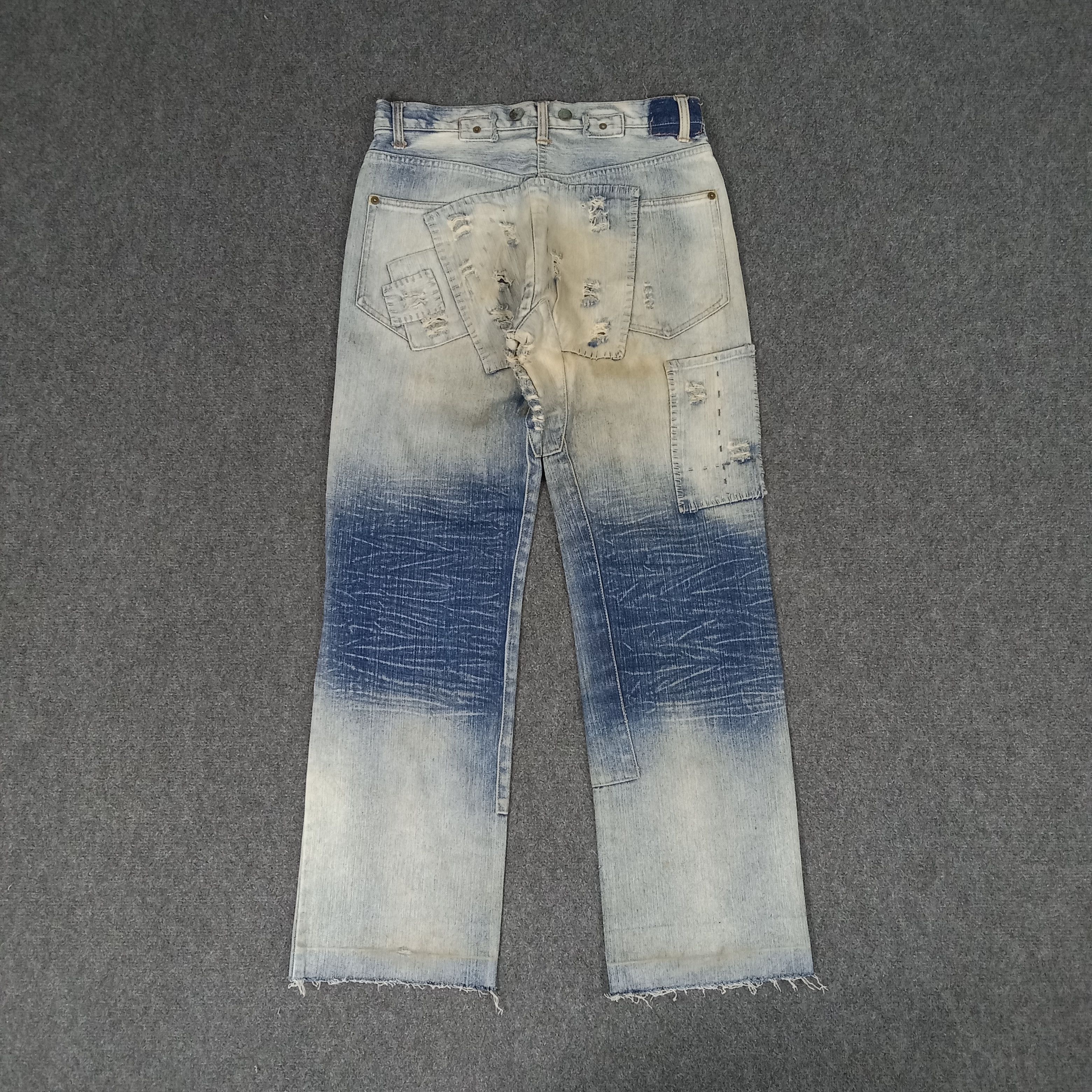 Vintage Satisfy Private Brand Distressed Patches Denim Jean Size US 30 / EU 46 - 6 Thumbnail
