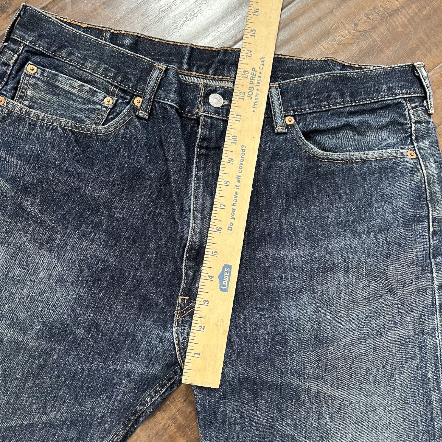 Levi's Levis 505 Zipper Straight Cut Denim Jeans Mens 36x28 Actual Blue Wash Fade Vtg Size US 36 / EU 52 - 3 Thumbnail