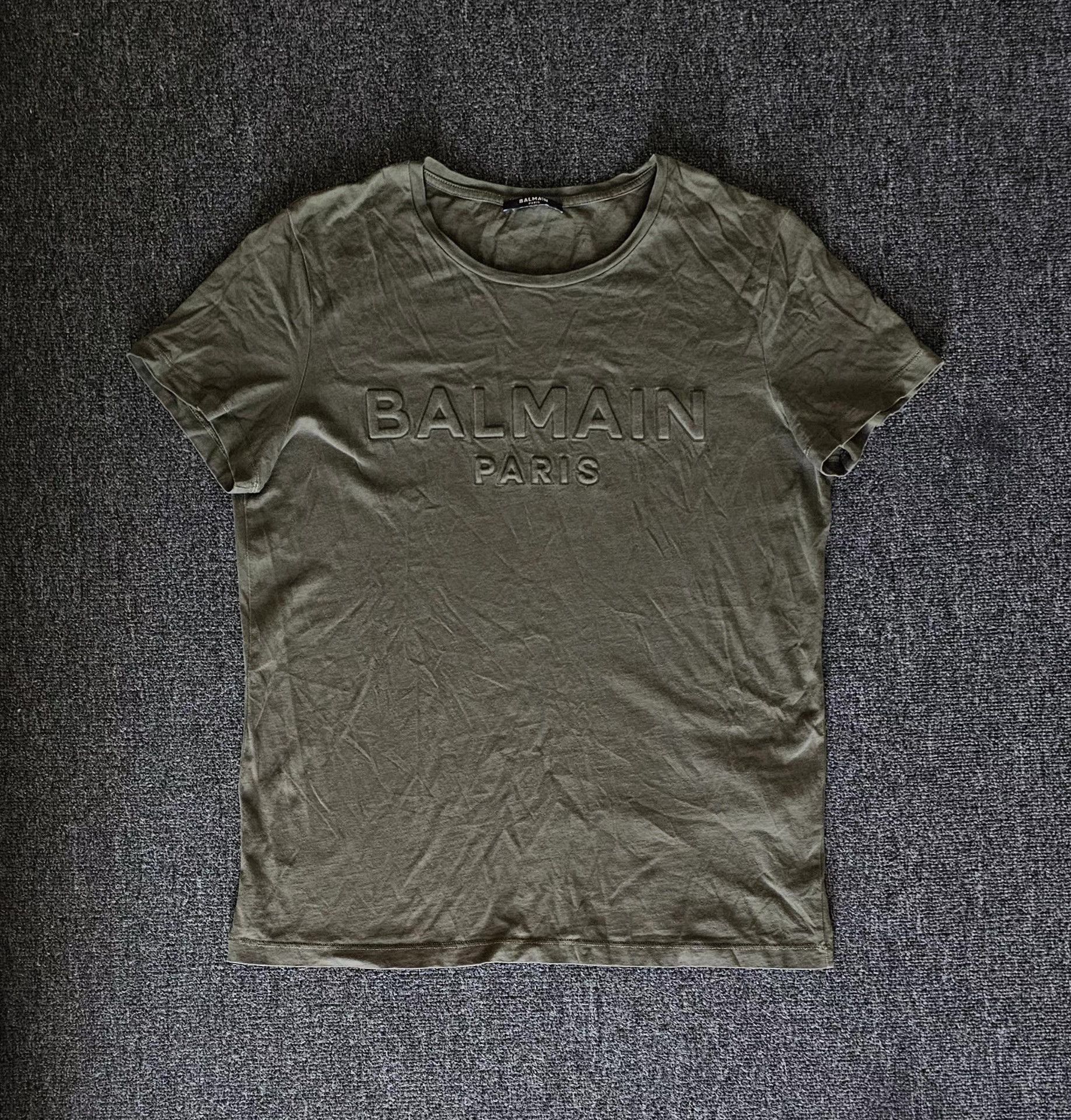 Balenciaga Balmain Embossed Short Sleeve T-shirt Size US M / EU 48-50 / 2 - 1 Thumbnail