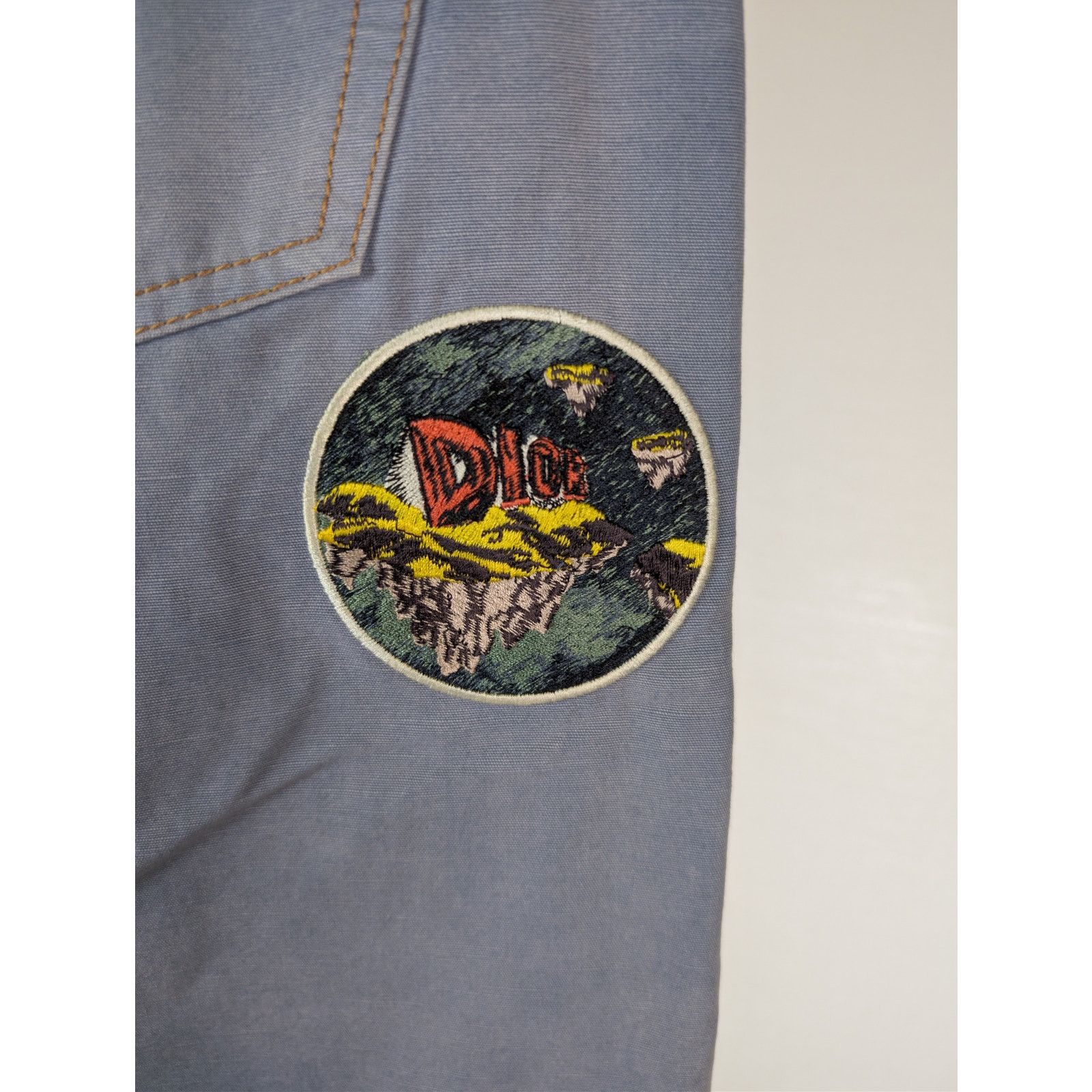 Dior o1rshd1 Embroidered Logo Patch Jeans in Light Blue Size US 32 / EU 48 - 15 Thumbnail