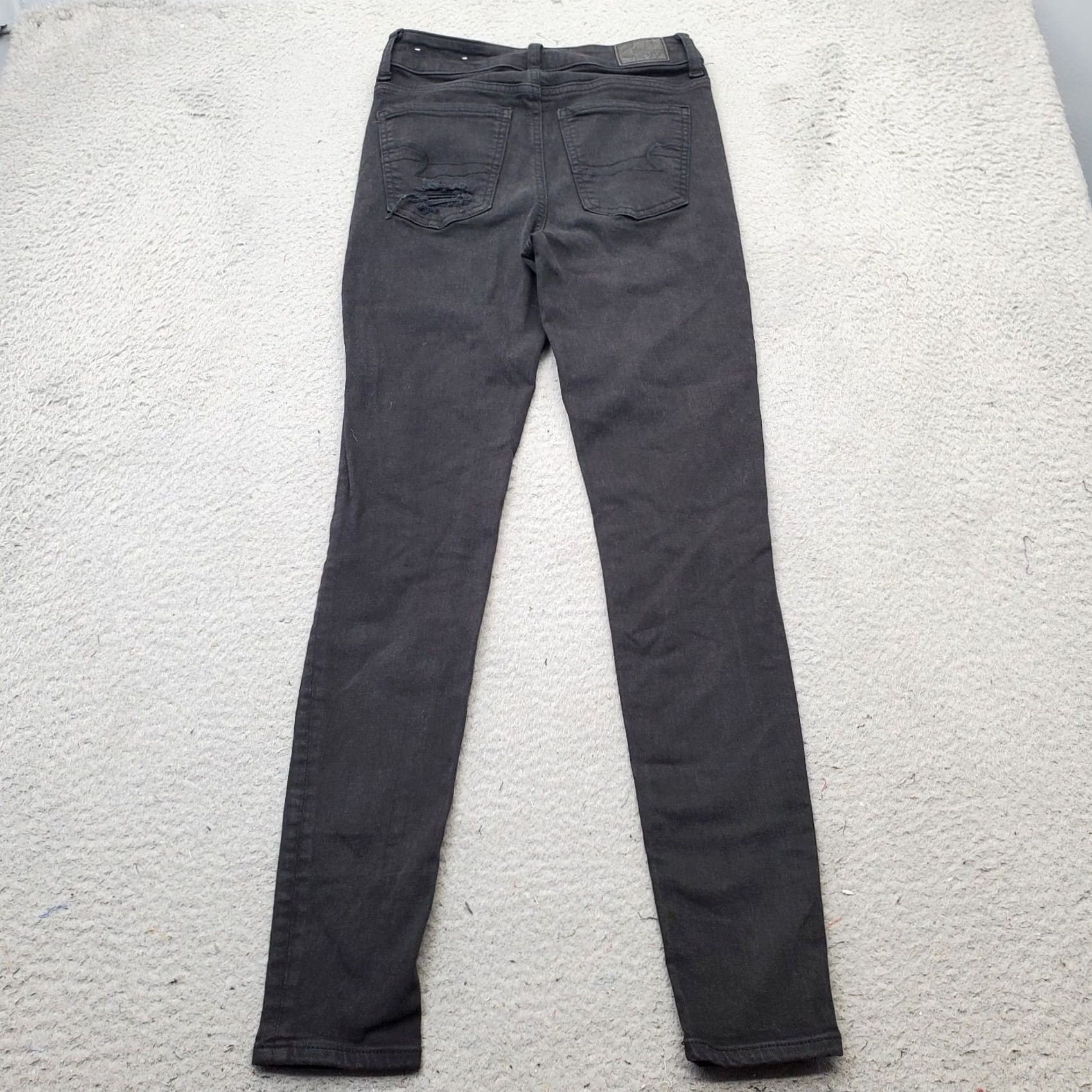 American Eagle Outfitters American Eagle Outfitters Jeans Womens 0 Black Denim Level Stretch Button Fly Womens Size 0 Black Denim Level Stretch Button Fly Size 25" / US 0 / IT 36 - 2 Thumbnail