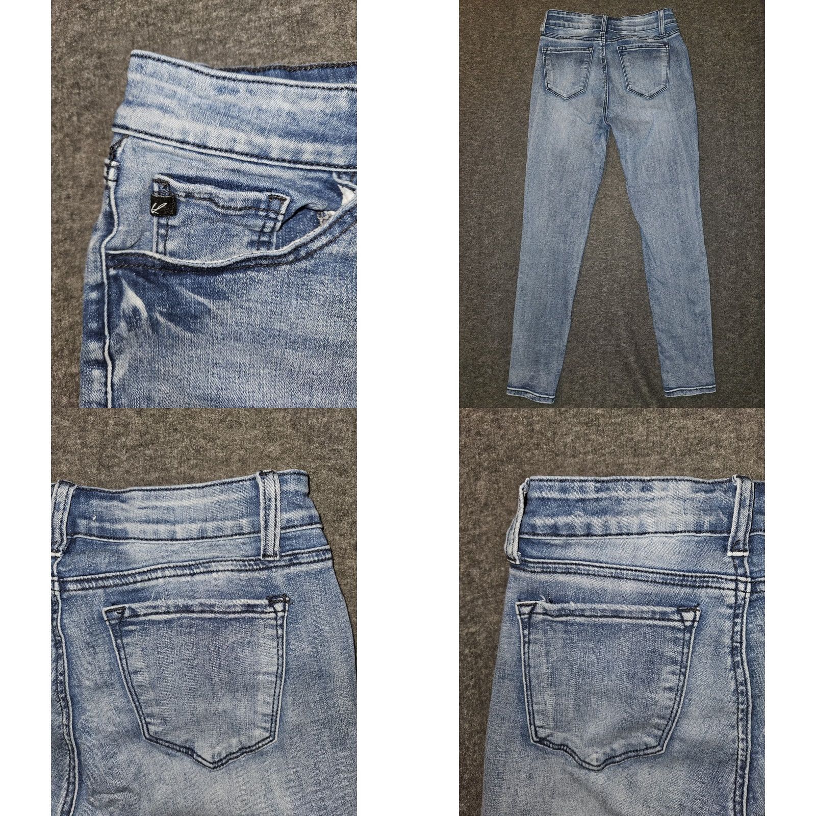 Vintage KanCan Skinny Jeans Juniors 9/28 Blue Denim Stretch Casual Preppy City Size 30" / US 8 / IT 44 - 8 Thumbnail