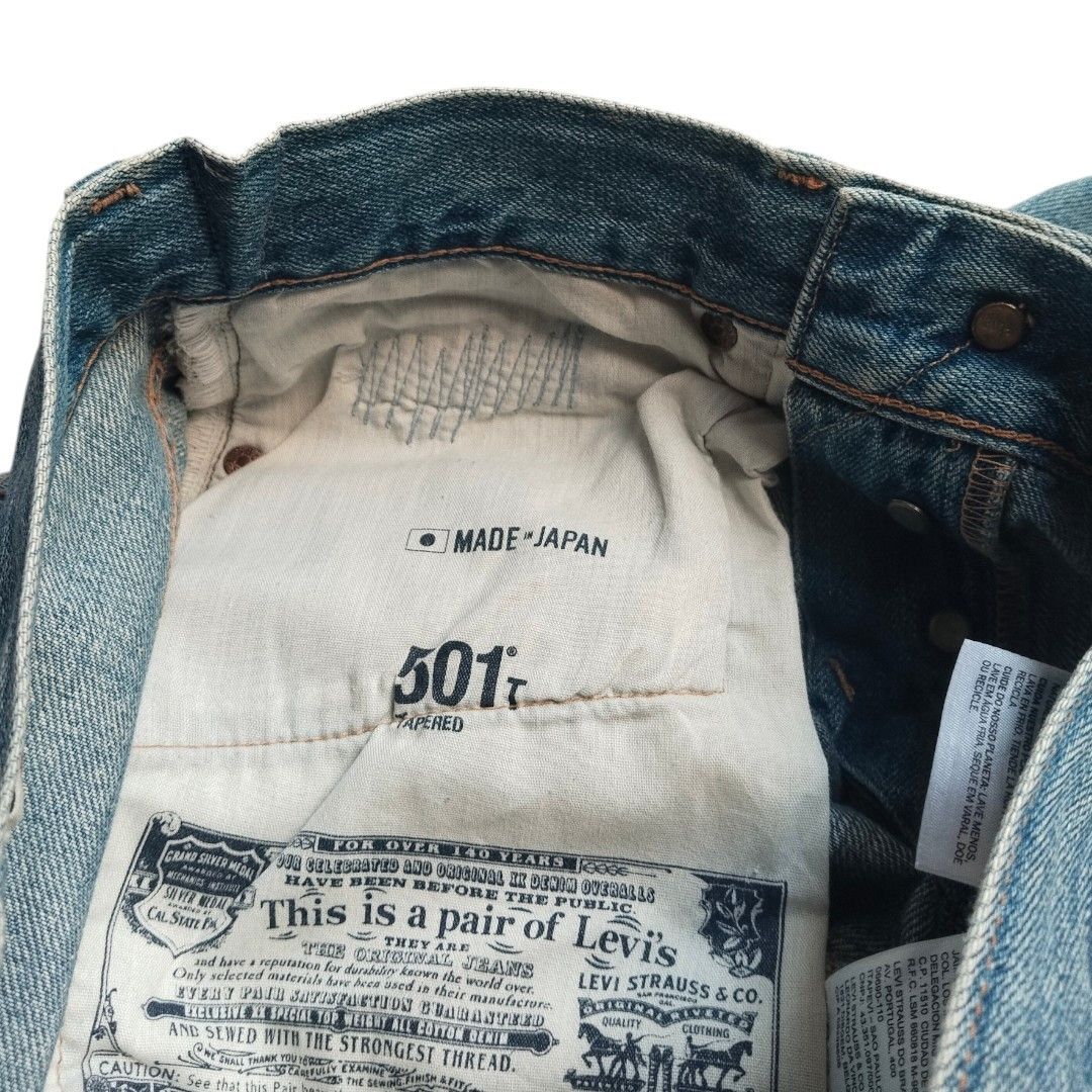Levi's Levis 501 tapered paint splatter selvedge jeans Size US 28 / EU 44 - 5 Thumbnail