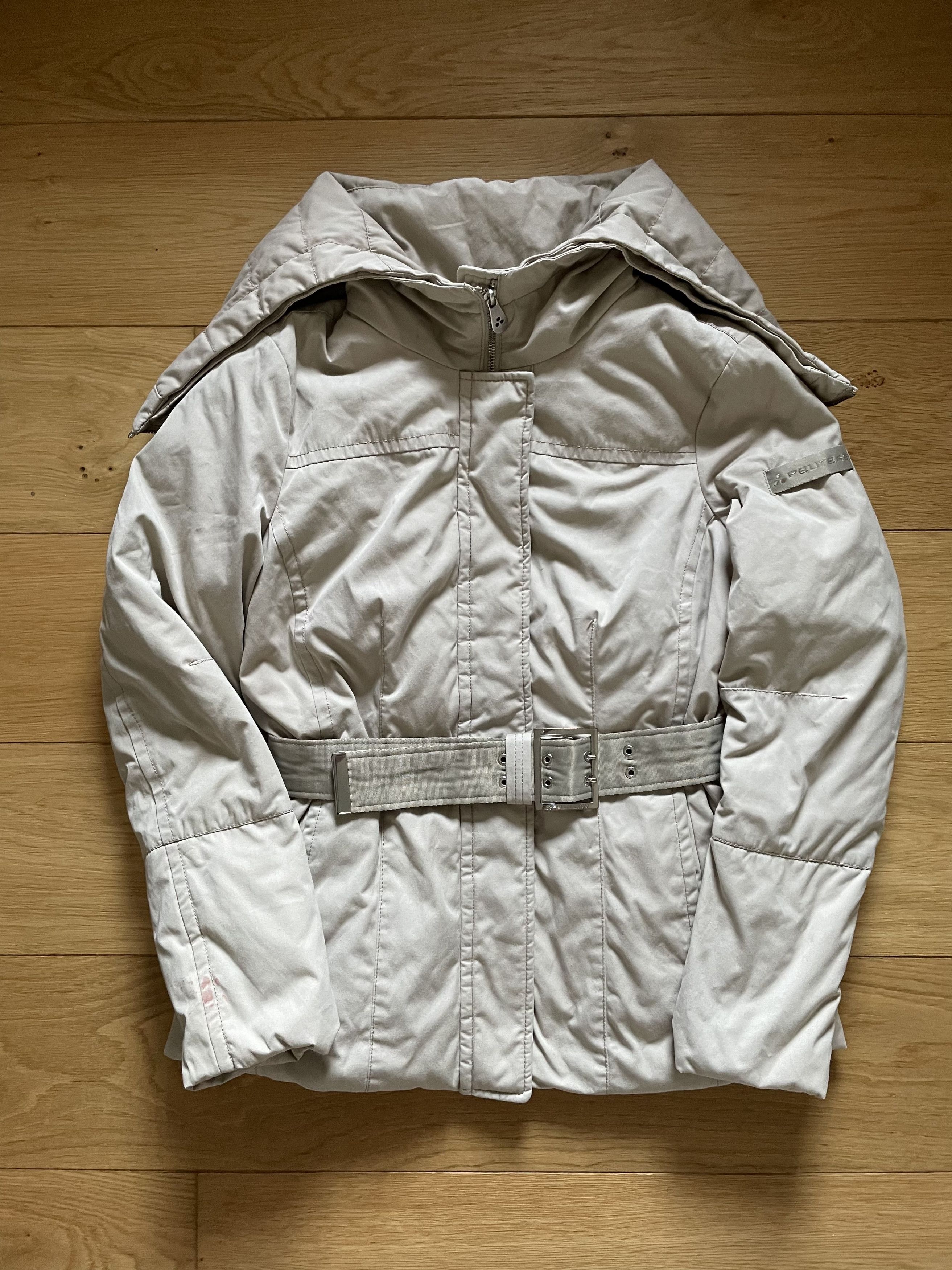 Peuterey Peuterey Beige Belted Hooded Puffer Jacket Size M / US 6-8 / IT 42-44 - 1 Thumbnail