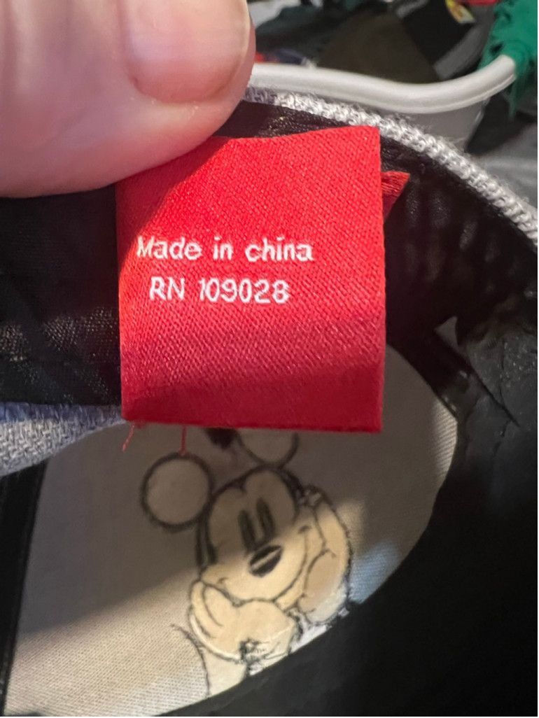 Disney Unisex Disney Mickey Mouse Grey Black Snapback Hat One Size Size ONE SIZE - 6 Thumbnail