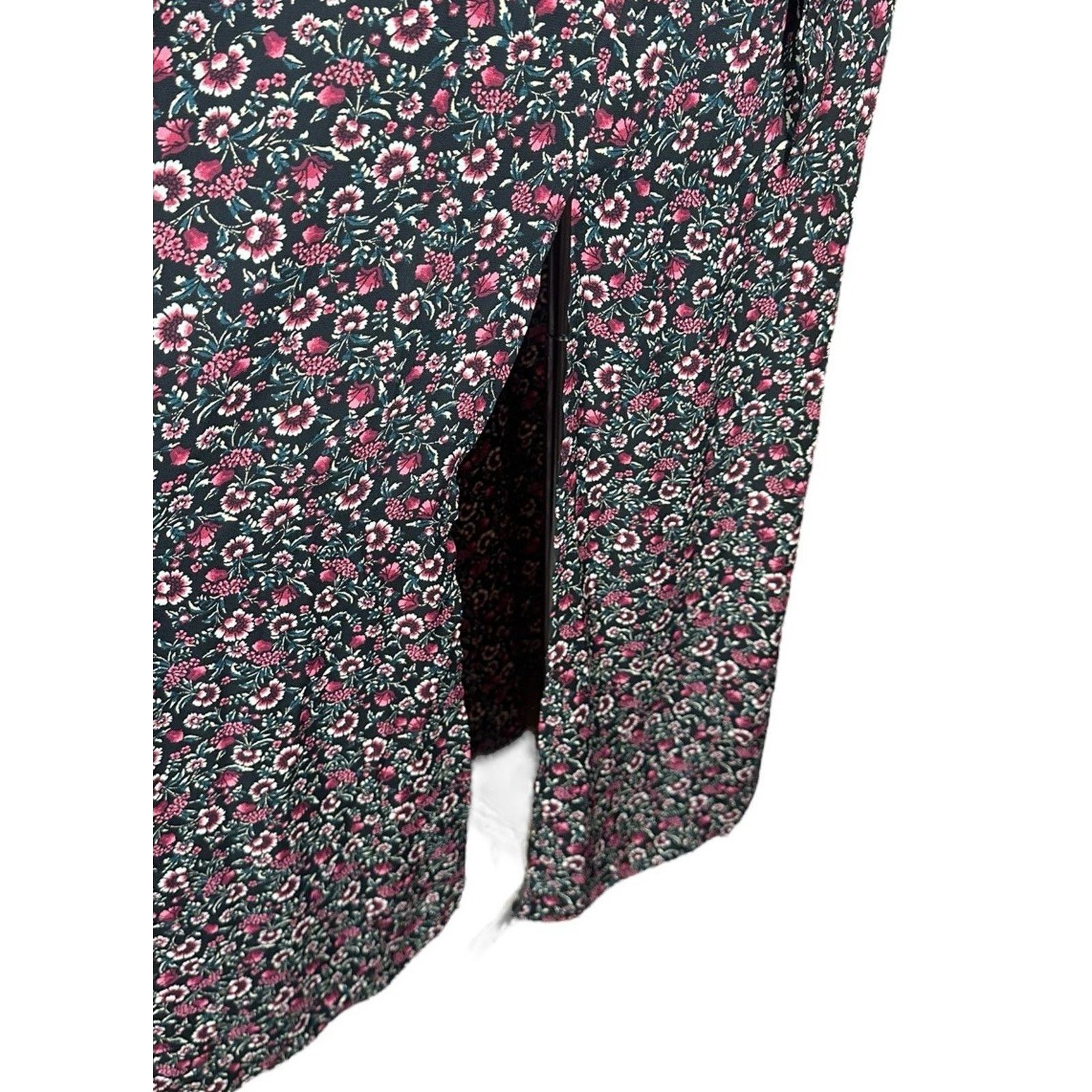 Other Miami Black Floral Print Faux Wrap Tie Maxi Dress Womens XS Size XS / US 0-2 / IT 36-38 - 5 Thumbnail