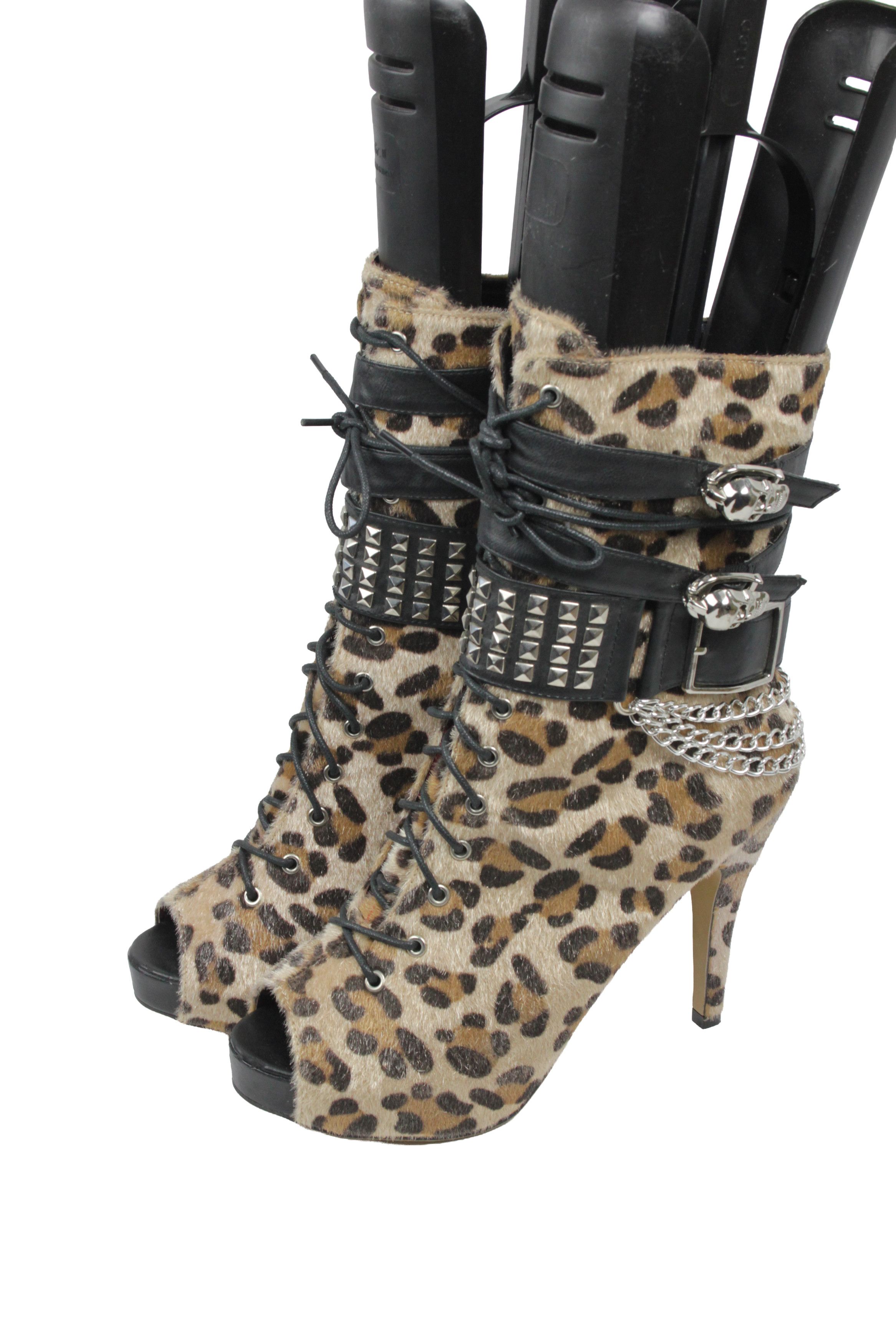 Japanese Brand Abbey Dawn by Avril Lavigne 2011 Y2K Leopard Heels Size US 11 / IT 41 - 3 Thumbnail
