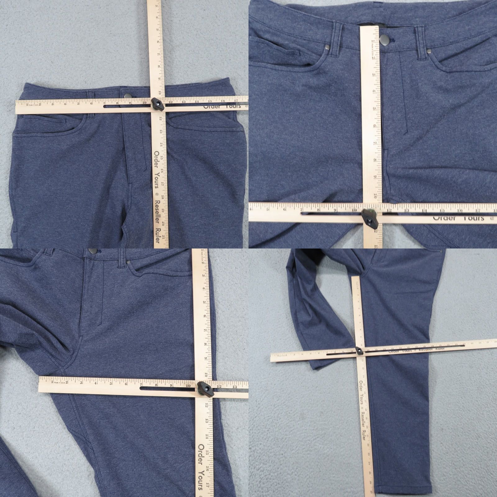 Lululemon Lululemon ABC Pants Mens 32x27 Heather Navy Skinny Fit Utilitech Jeans Commute Size US 32 / EU 48 - 8 Thumbnail