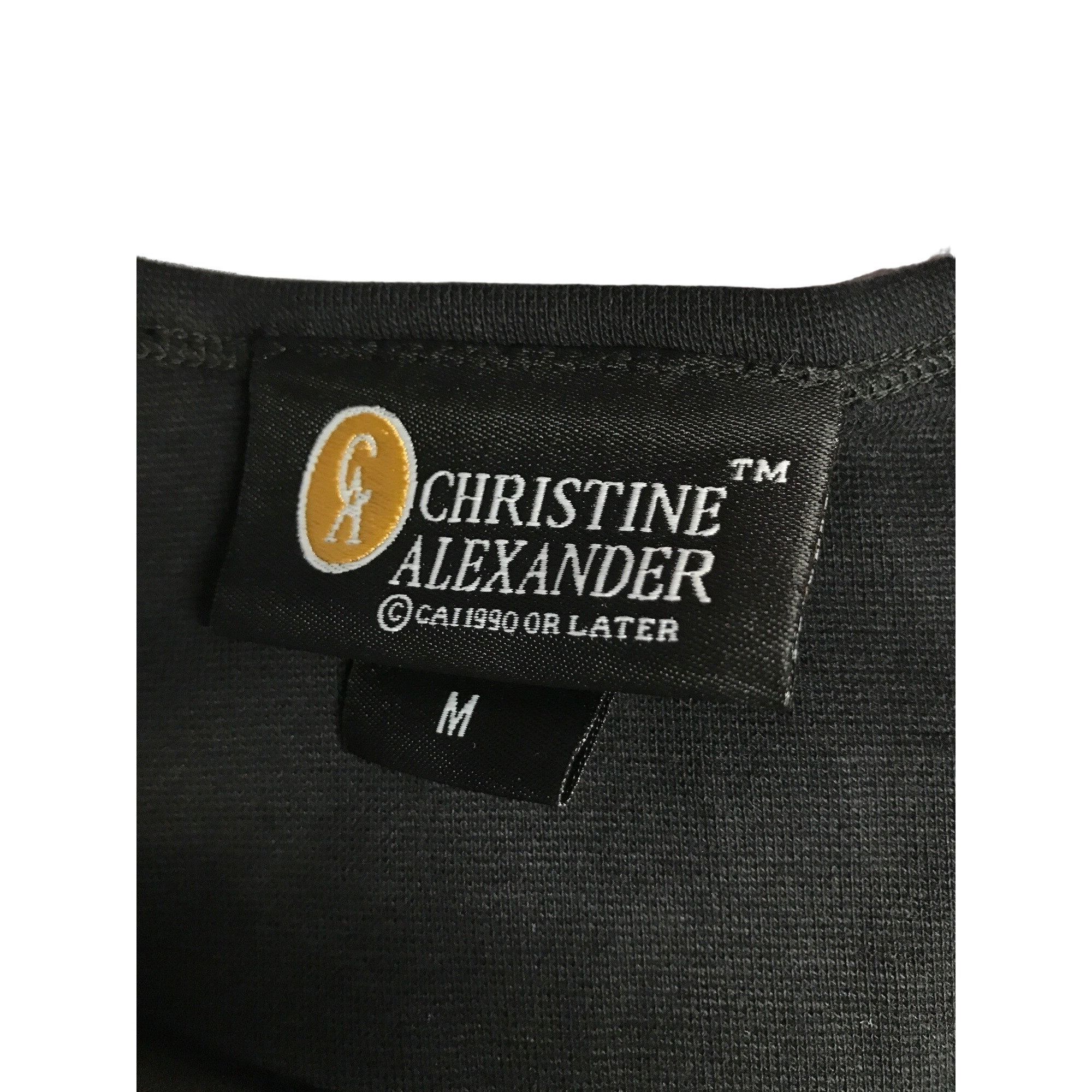 Vintage Christine Alexander Medium Black Cotton Blend Shirt Top Tee Size M / US 6-8 / IT 42-44 - 7 Thumbnail