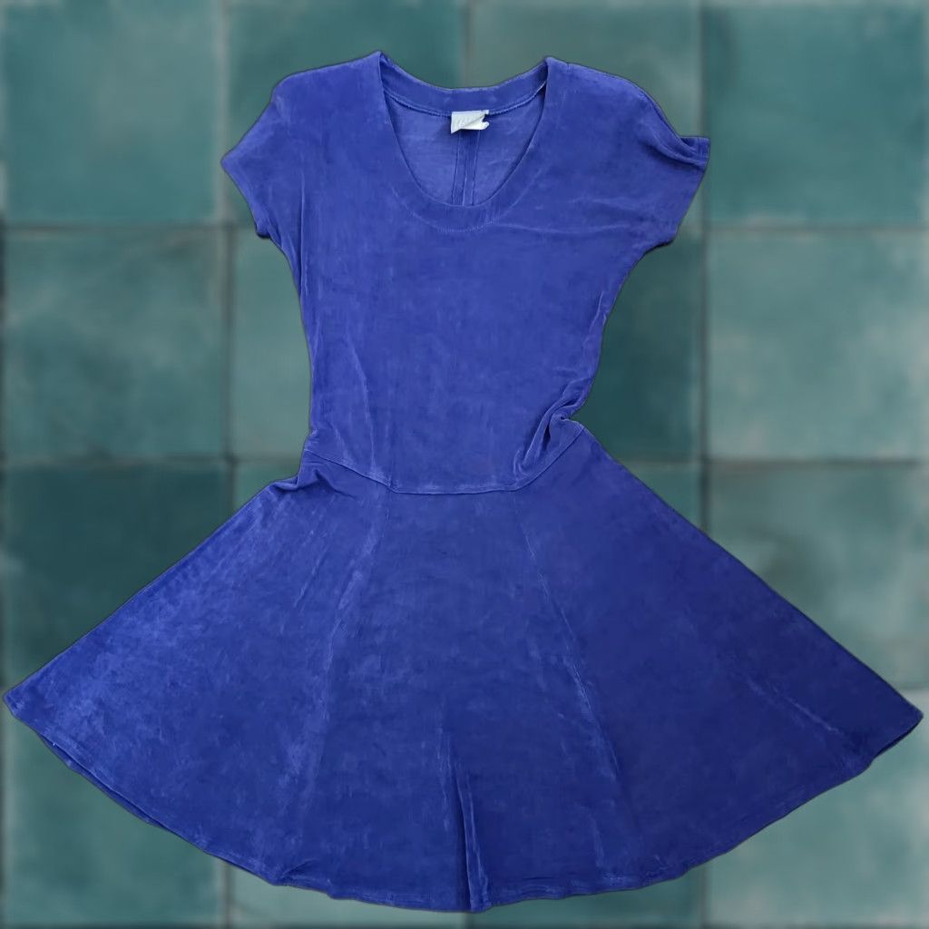 Vintage Rabbit Rabbit Rabbit Designs Blue Fit Flare Dress Womens 6 USA Size M / US 6-8 / IT 42-44 - 1 Thumbnail