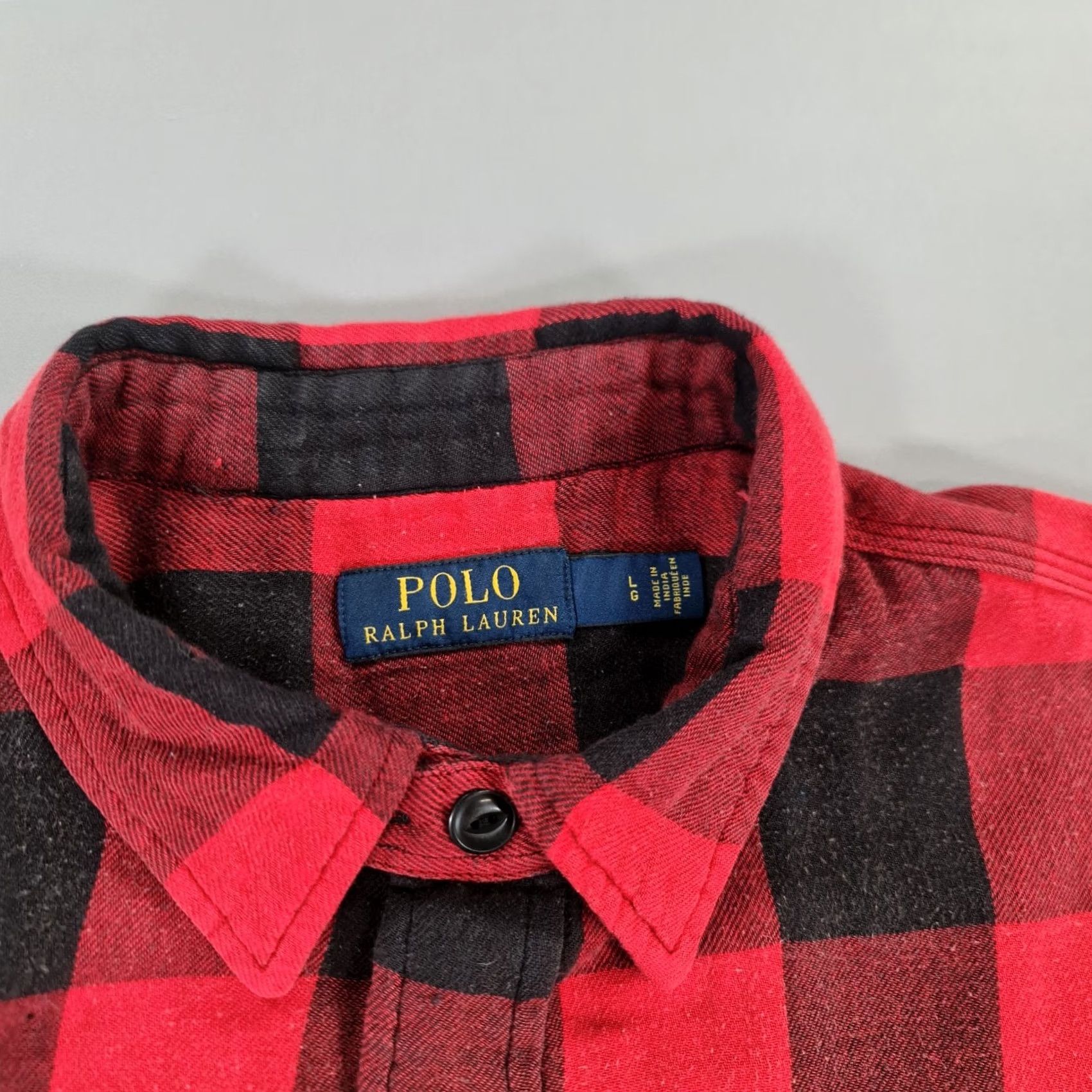 Polo Ralph Lauren Polo Ralph Lauren Mens Shirt Red Lar Tartan Plaid Buffalo Overshirt Flannel Size US L / EU 52-54 / 3 - 3 Thumbnail