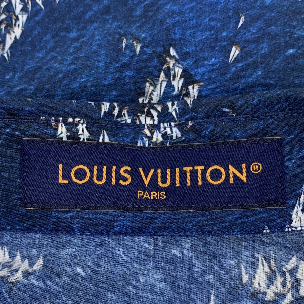 Louis Vuitton Louis Vuitton 25 Blue Logo Full Print Shirt Size US XXL / EU 58 / 5 - 5 Thumbnail