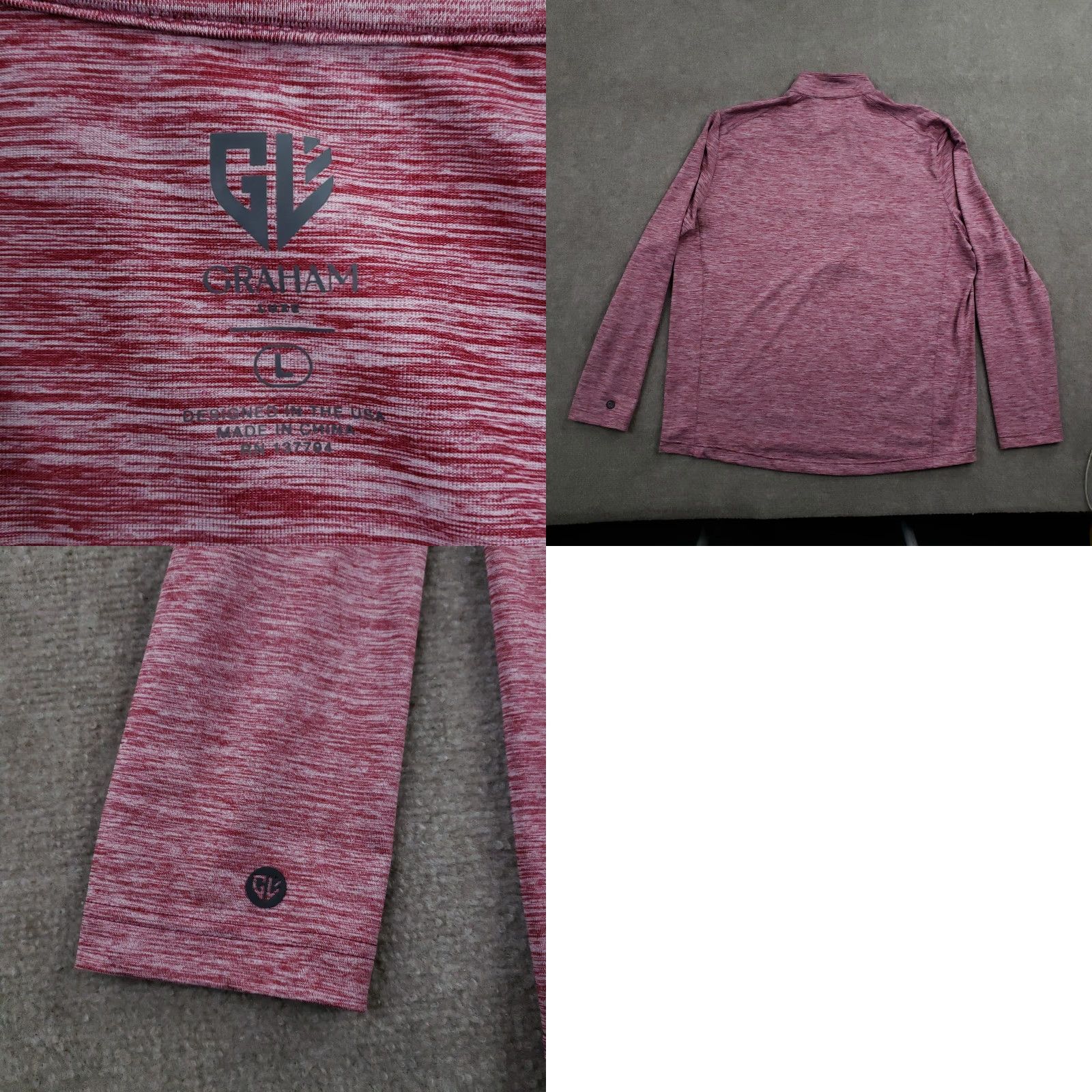 Under Armour Graham Luxe Sweatshirt Men Large Red Mock Neck 1/4 Zip Under armour Lightweight Pullover Shirt Zip N/A Size US L / EU 52-54 / 3 - 8 Thumbnail