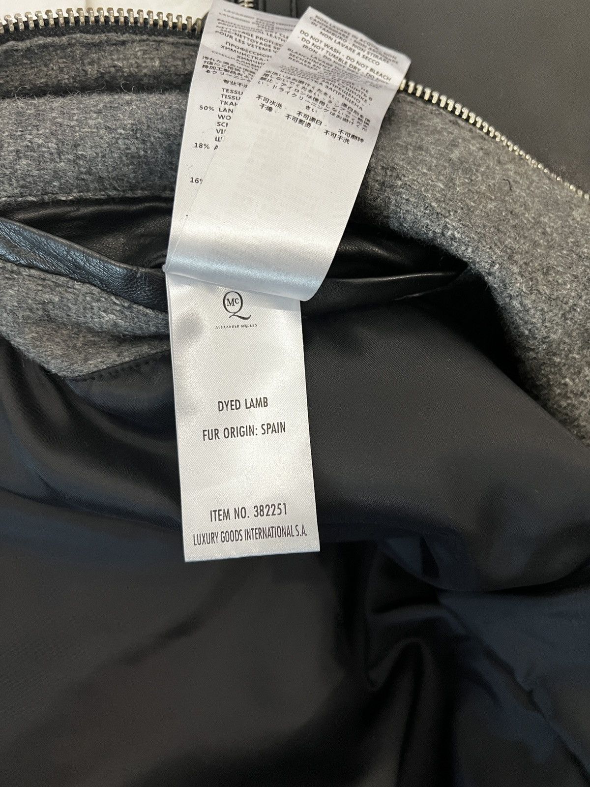 Alexander McQueen Alexander McQueen McQ line lambs skin bomber jacket Size US L / EU 52-54 / 3 - 5 Thumbnail
