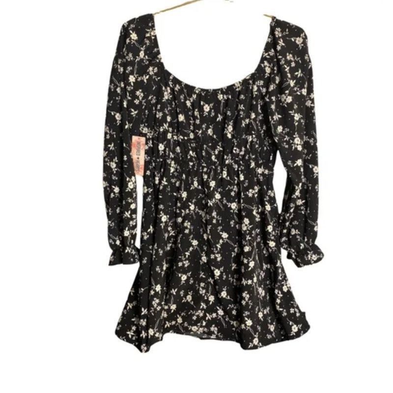 Other Cottagecore Black Floral Long Sleeve Mini Inspired Hearts L Size L / US 10 / IT 46 - 6 Thumbnail