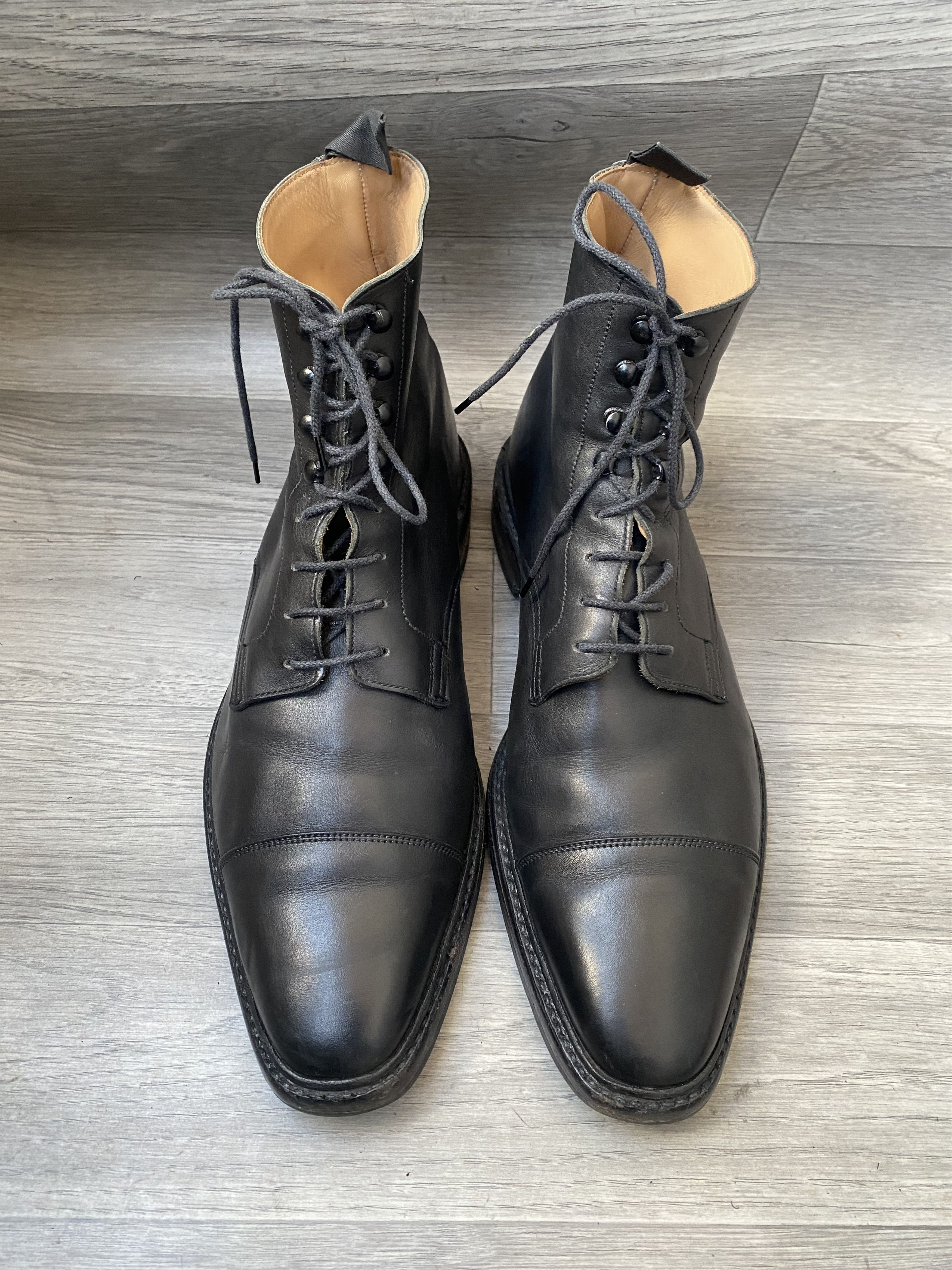 Crockett & Jones Crockett and jones northcote cap-toe black leather boots Size US 10 / EU 43 - 1 Thumbnail