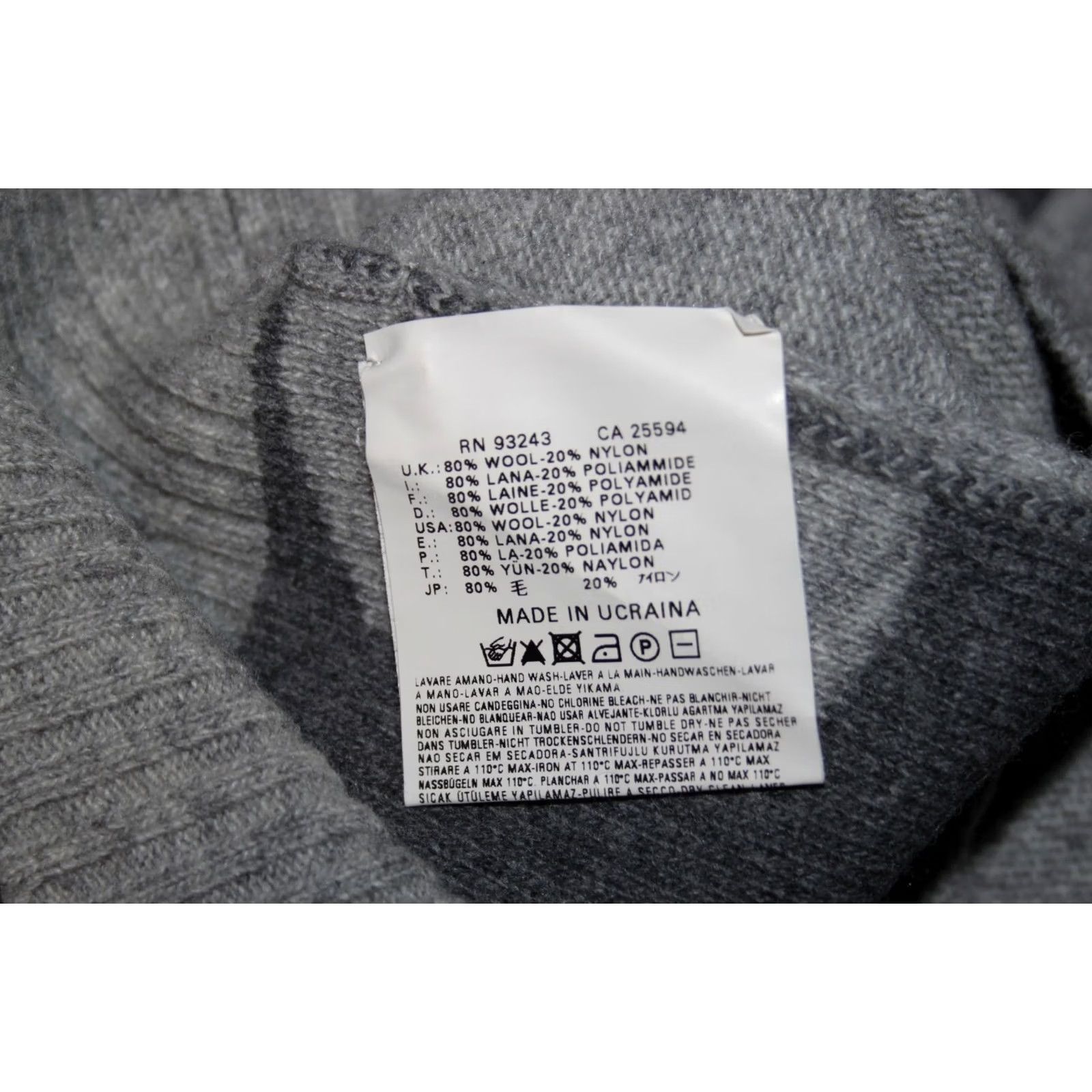 Diesel Diesel mens jumper sweater Size S Grey Wool Pullover Size US S / EU 44-46 / 1 - 4 Thumbnail