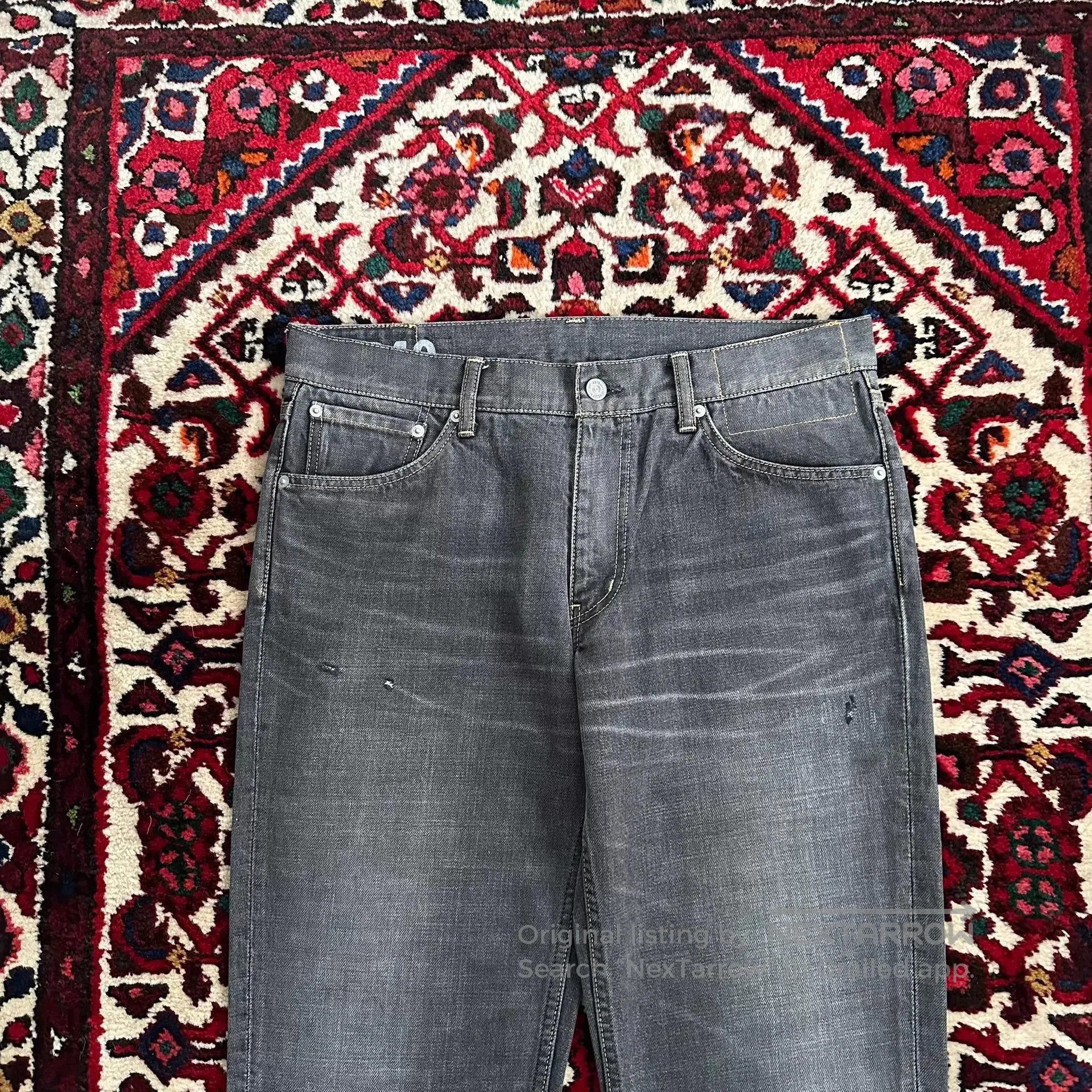 Visvim Gray Distressed Denim Pants Size 34. Size US 34 / EU 50 - 3 Thumbnail