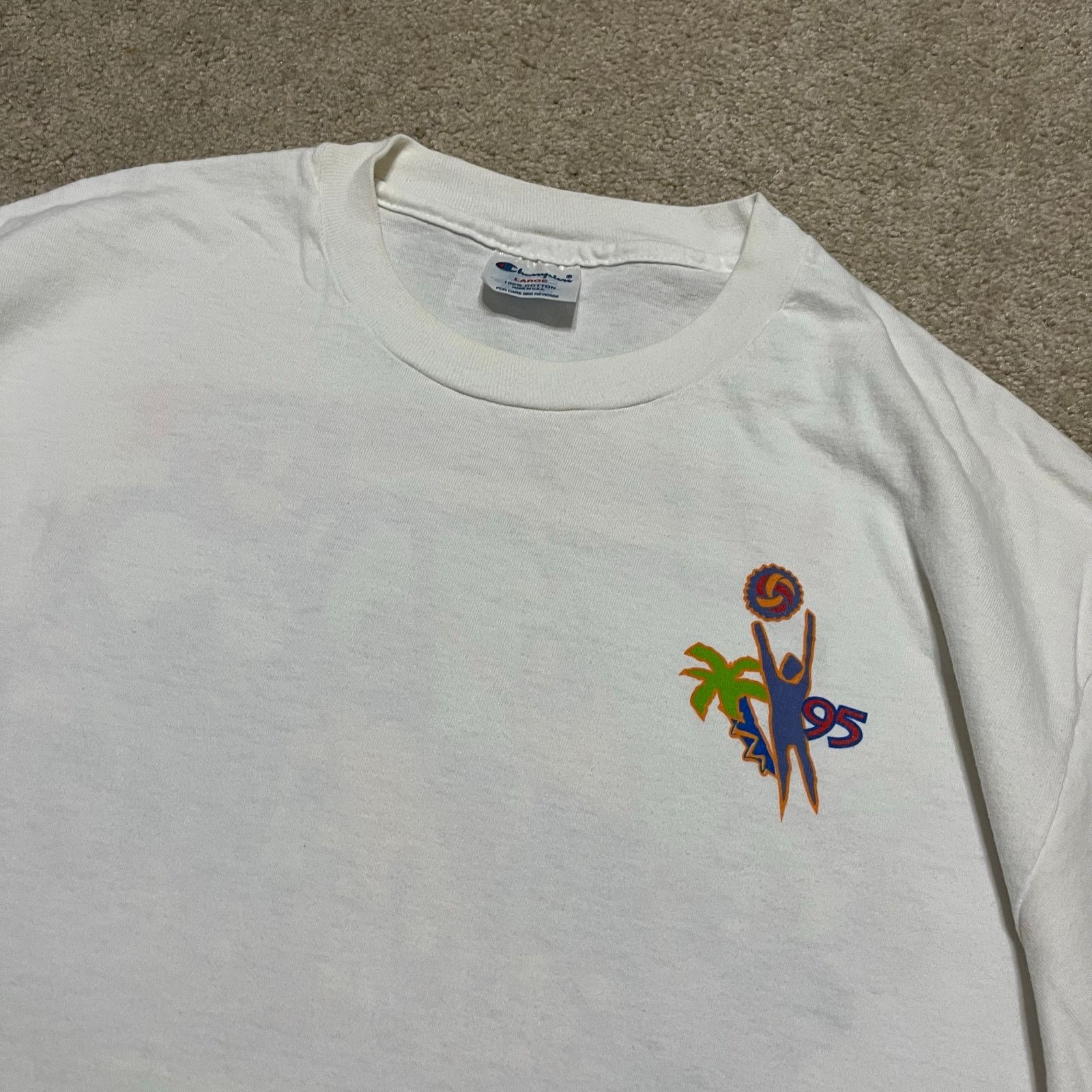 Champion Vintage Champion Volleyball Junior Olympics ‘95 White Tee L Size US L / EU 52-54 / 3 - 4 Thumbnail