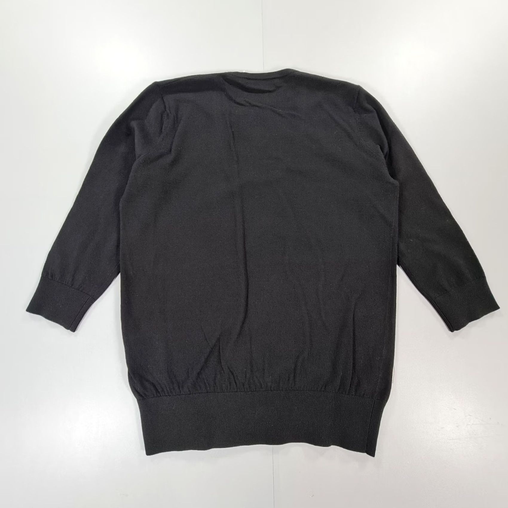 Vintage Winser London Jumper XS Black 3/4 Sleeve Scoop Neck Pullover Womens Knit Lightweight Regular Casual NYC London Theme Size XS / US 0-2 / IT 36-38 - 6 Thumbnail