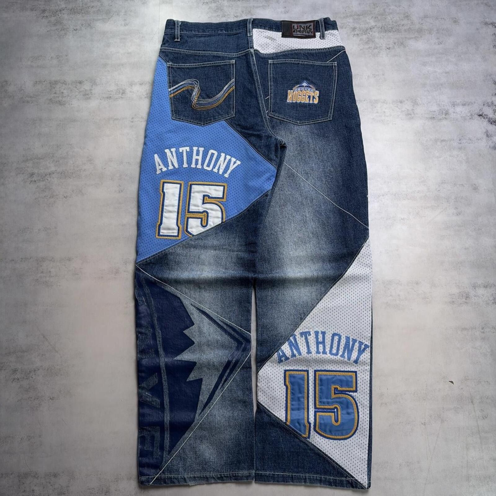 NBA Vintage Link NBA UNK Denver Nuggets Anthony 15 Baggy Jeans Size US 34 / EU 50 - 1 Thumbnail