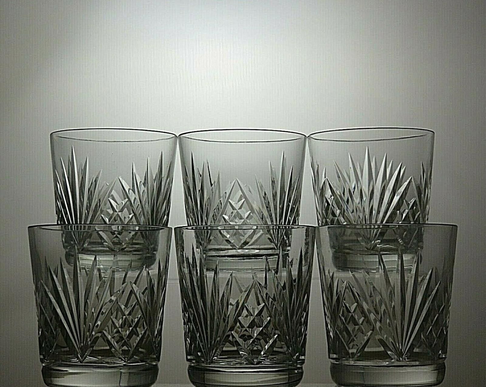 The Unbranded Brand Lead Crystal Cut Glass Set Of 6 Tumblers 3 1/3" Size ONE SIZE - 1 Thumbnail